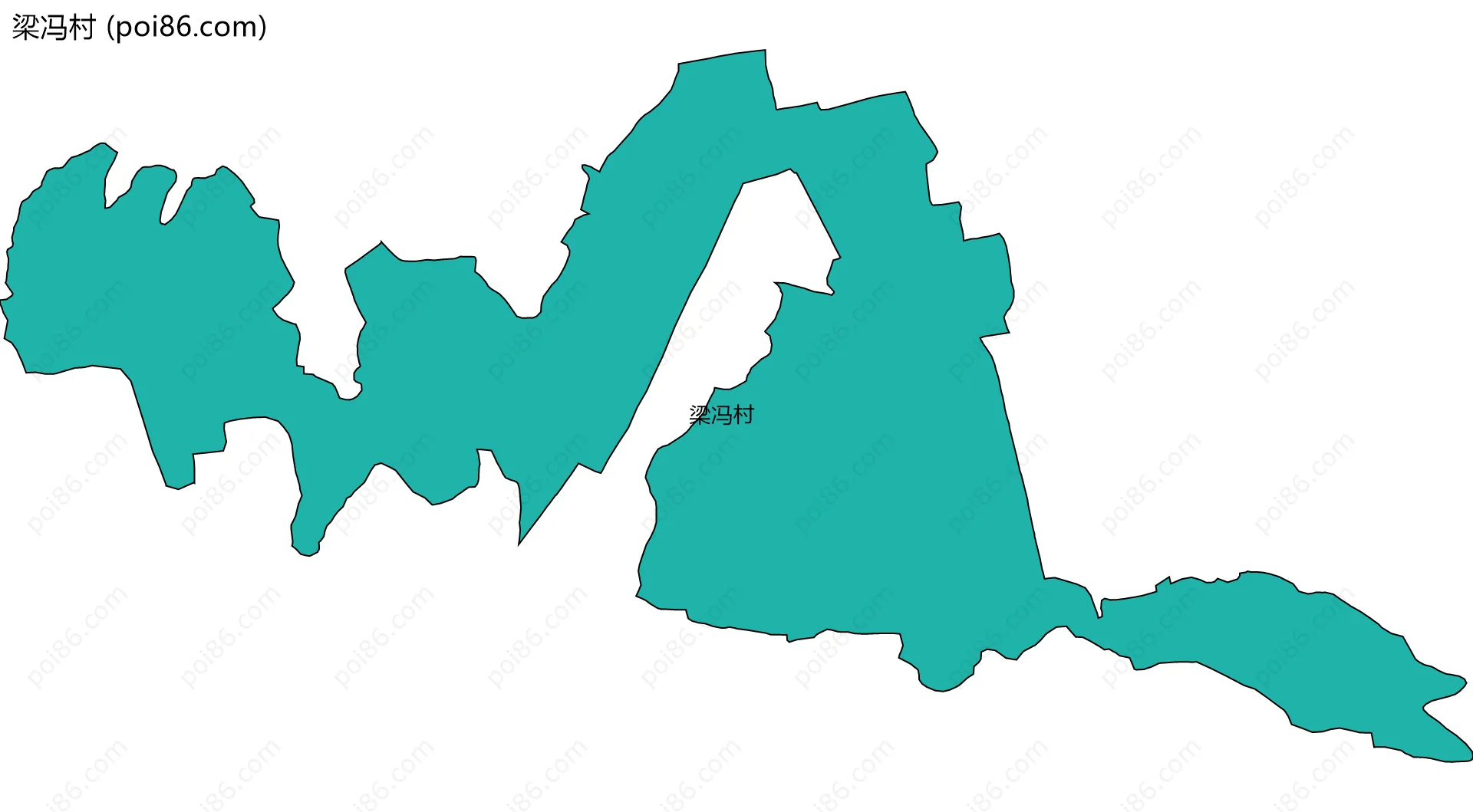 梁冯村边界地图