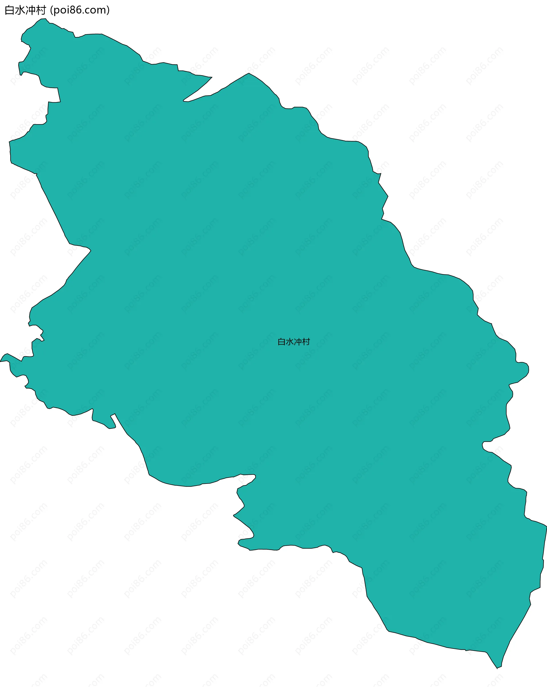 白水冲村边界地图