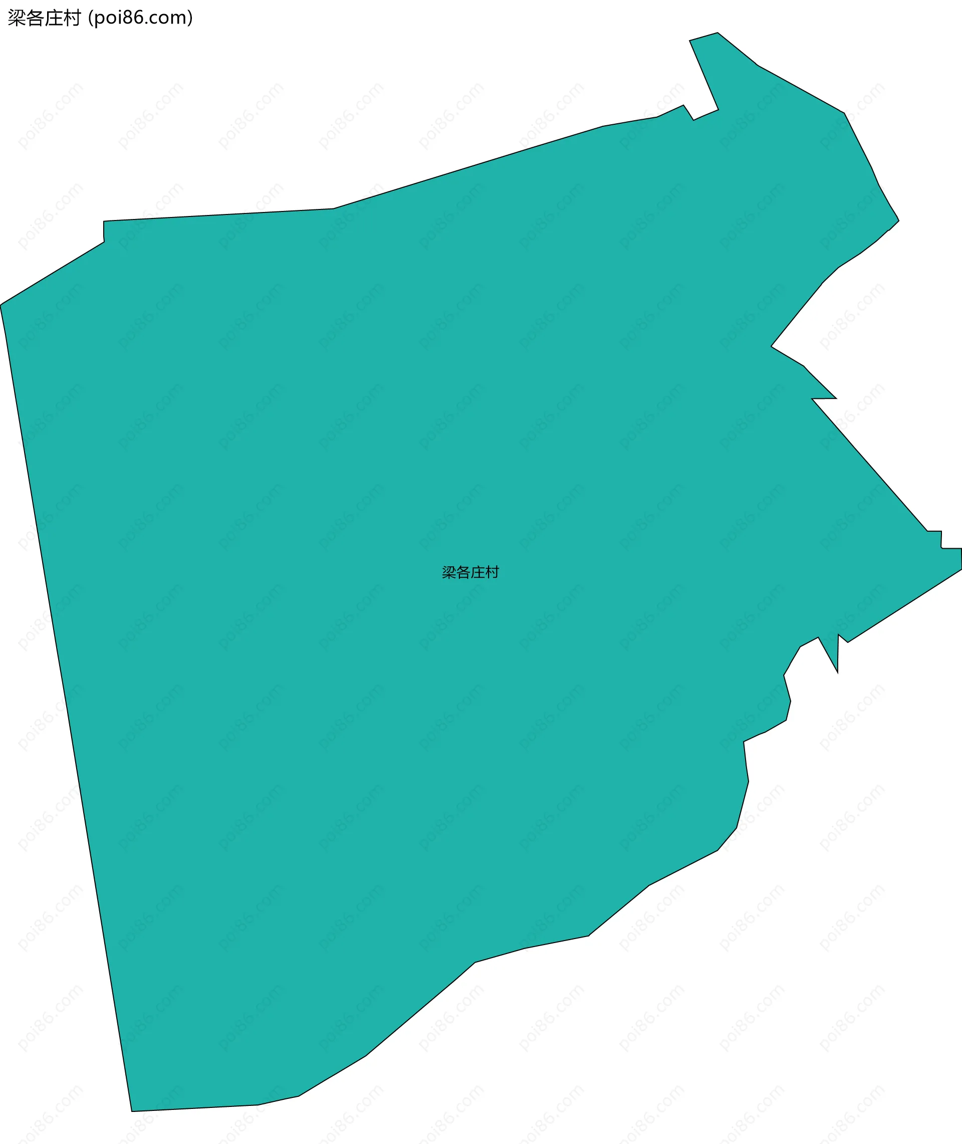 梁各庄村边界地图