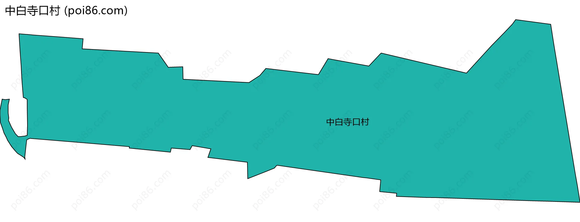 中白寺口村边界地图