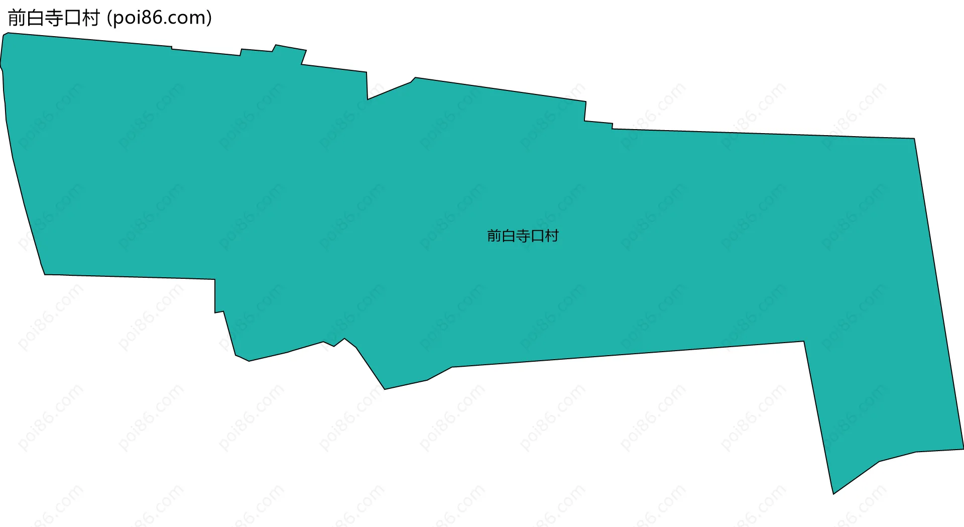 前白寺口村边界地图