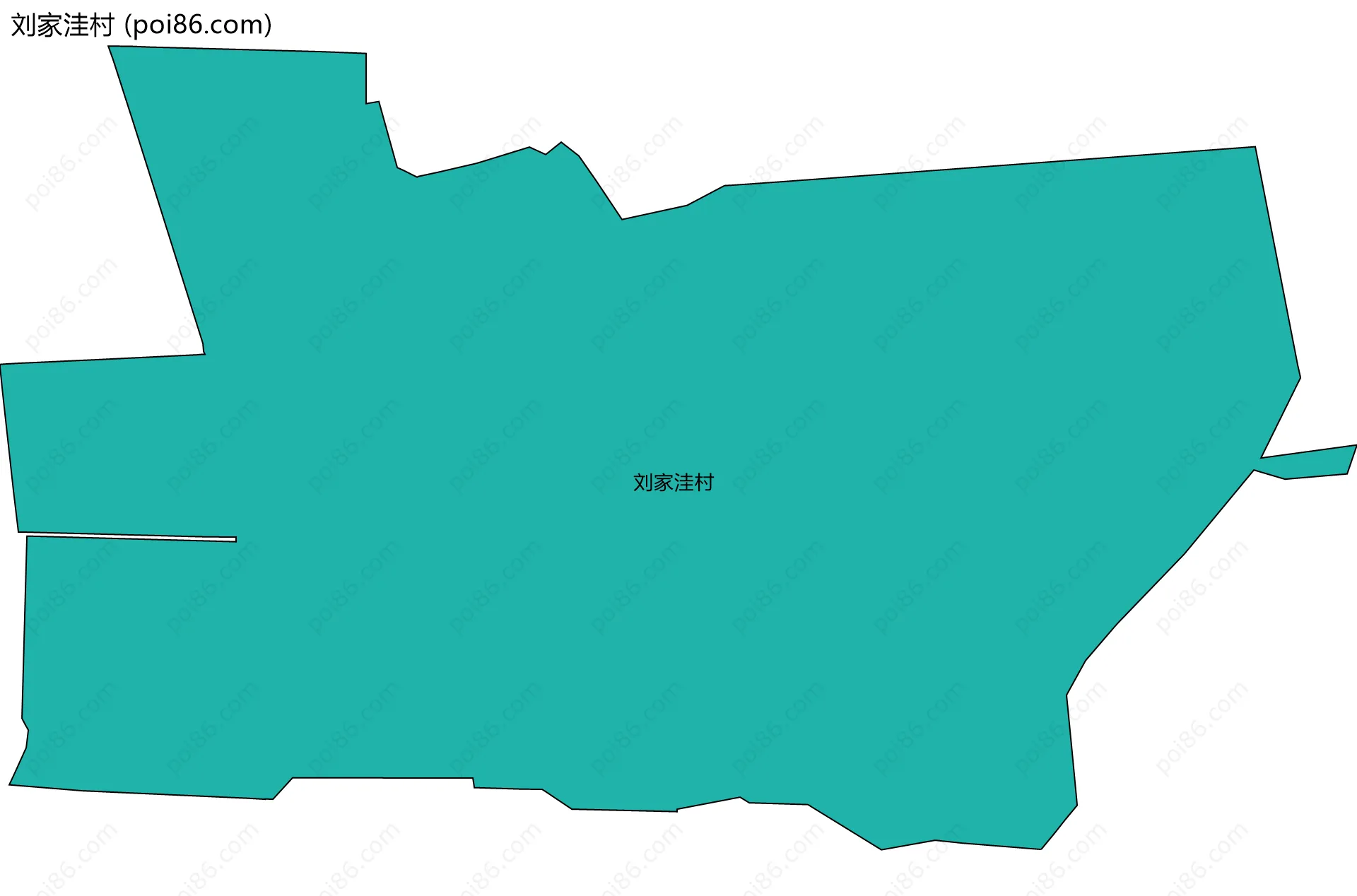 刘家洼村边界地图