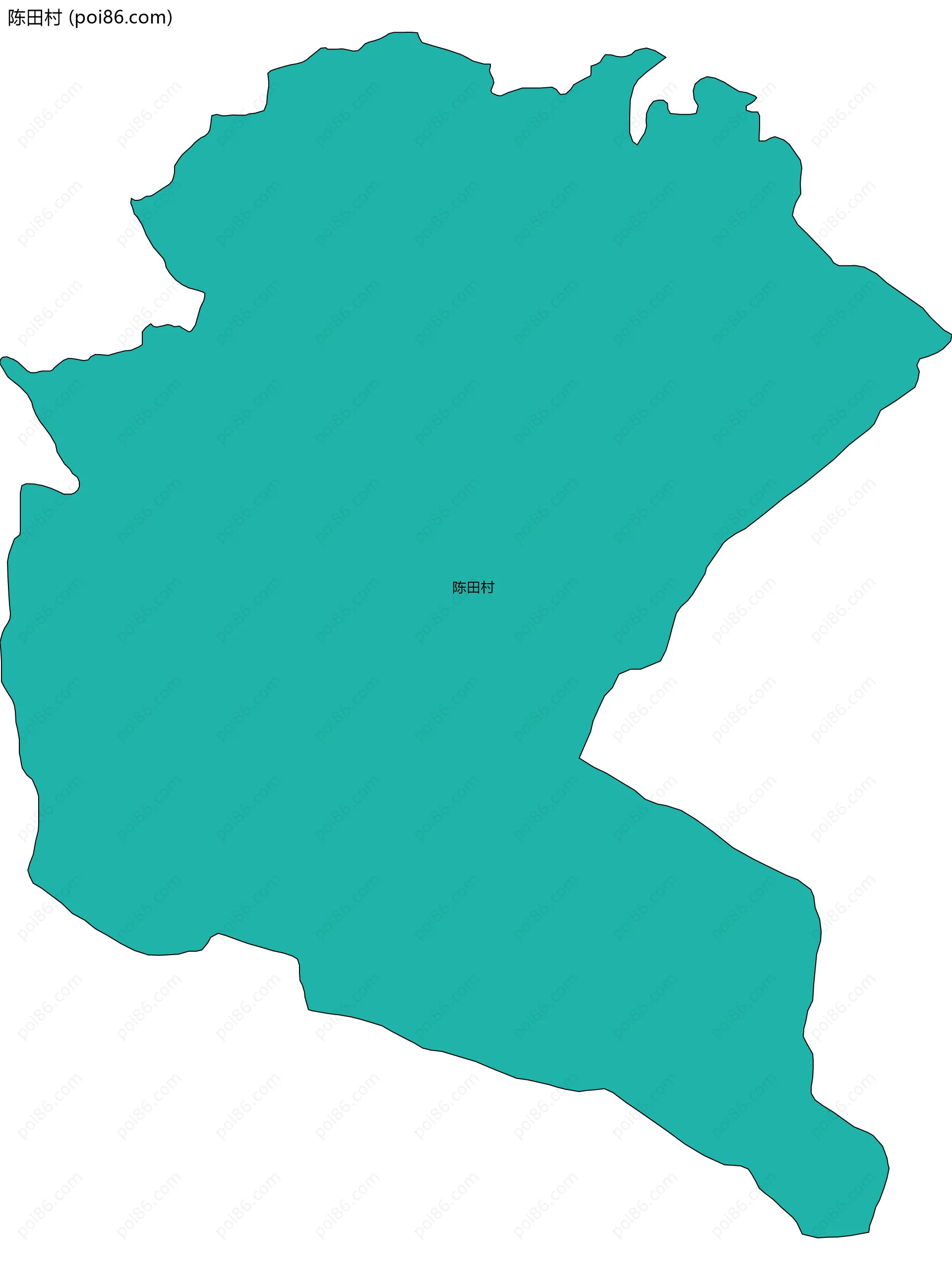 陈田村边界地图