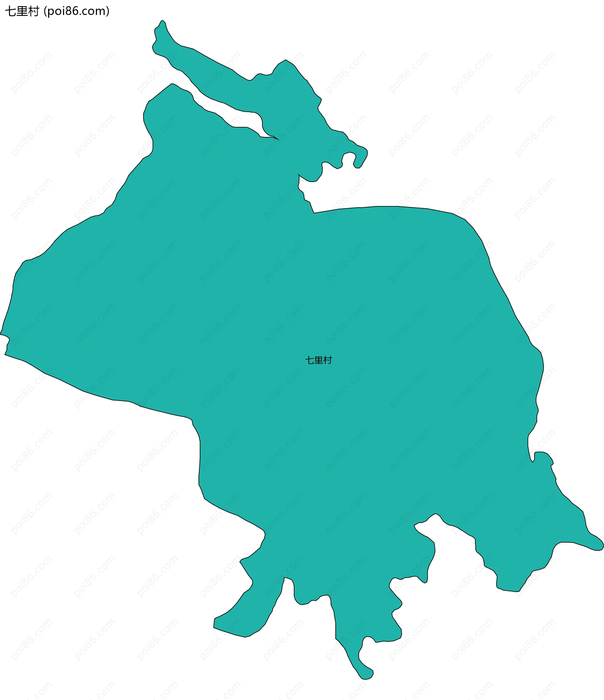 七里村边界地图