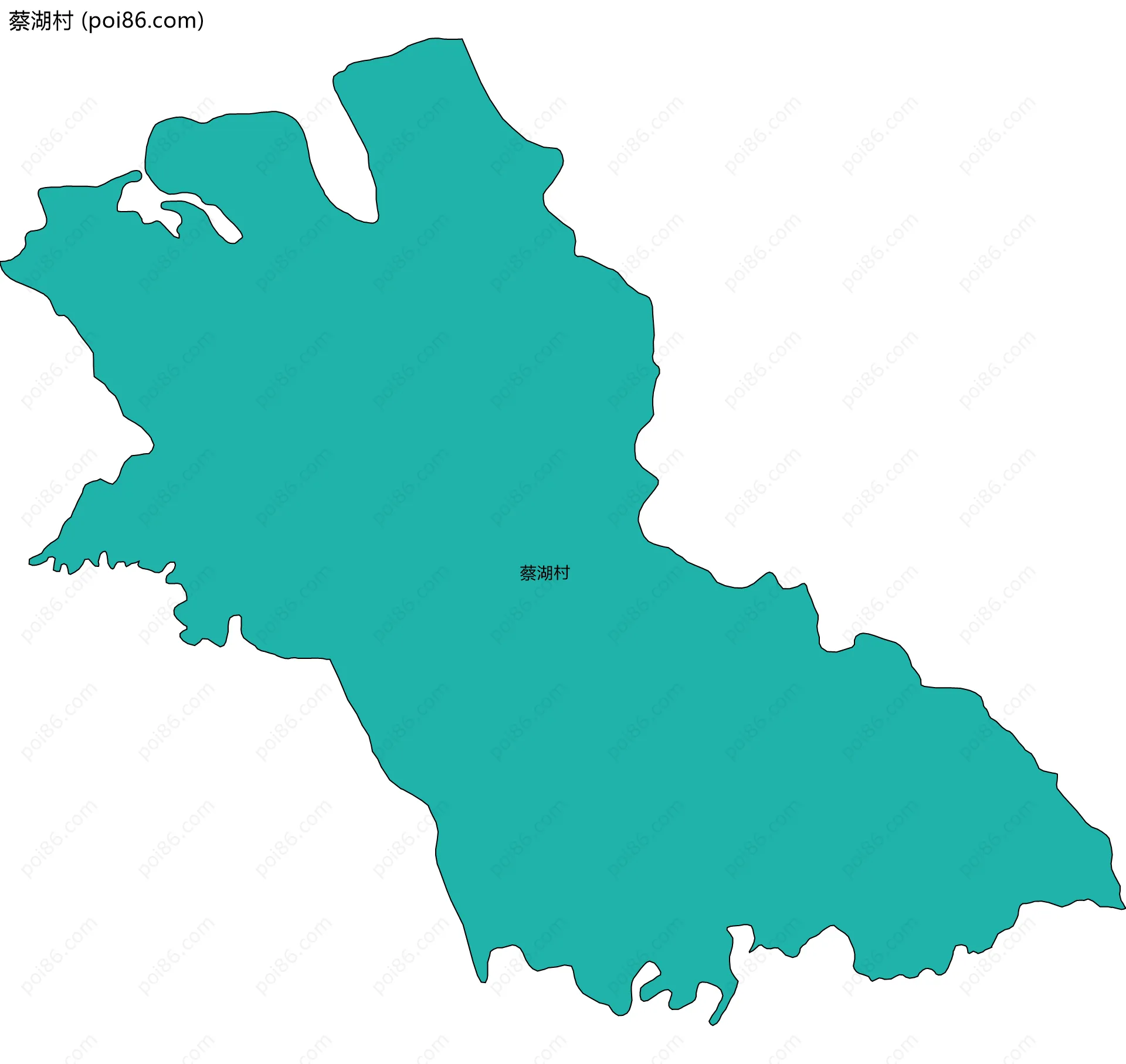 蔡湖村边界地图