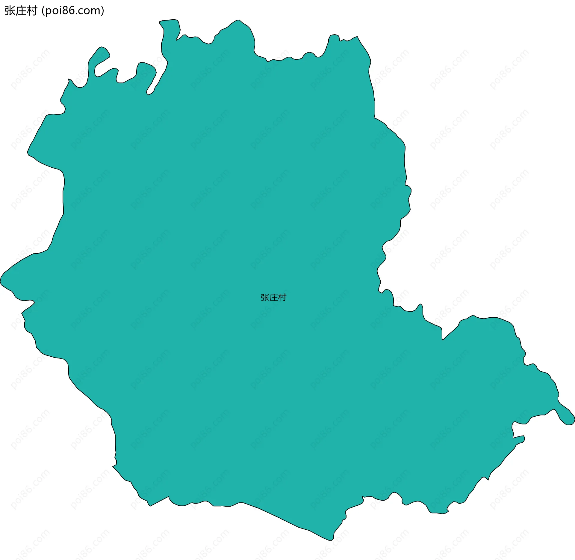 张庄村边界地图