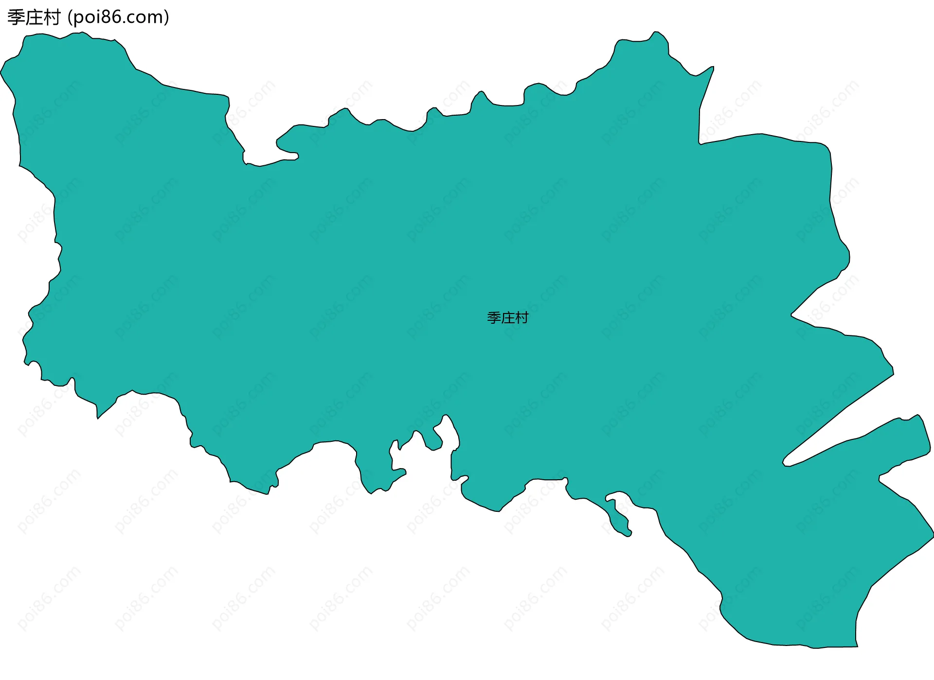 季庄村边界地图