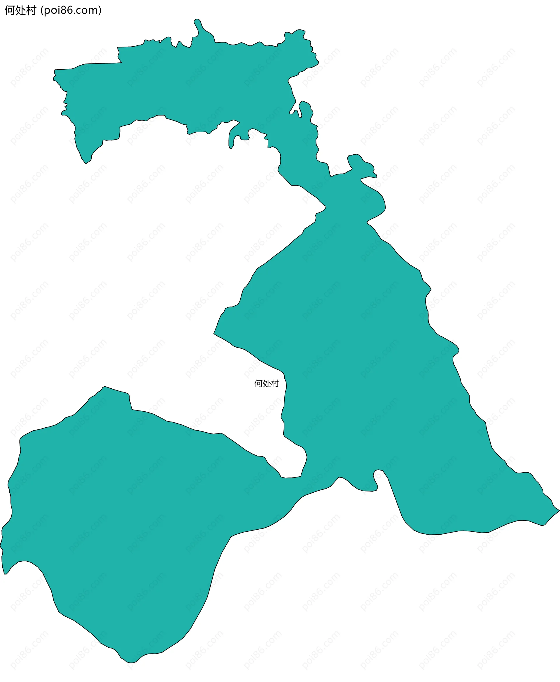 何处村边界地图