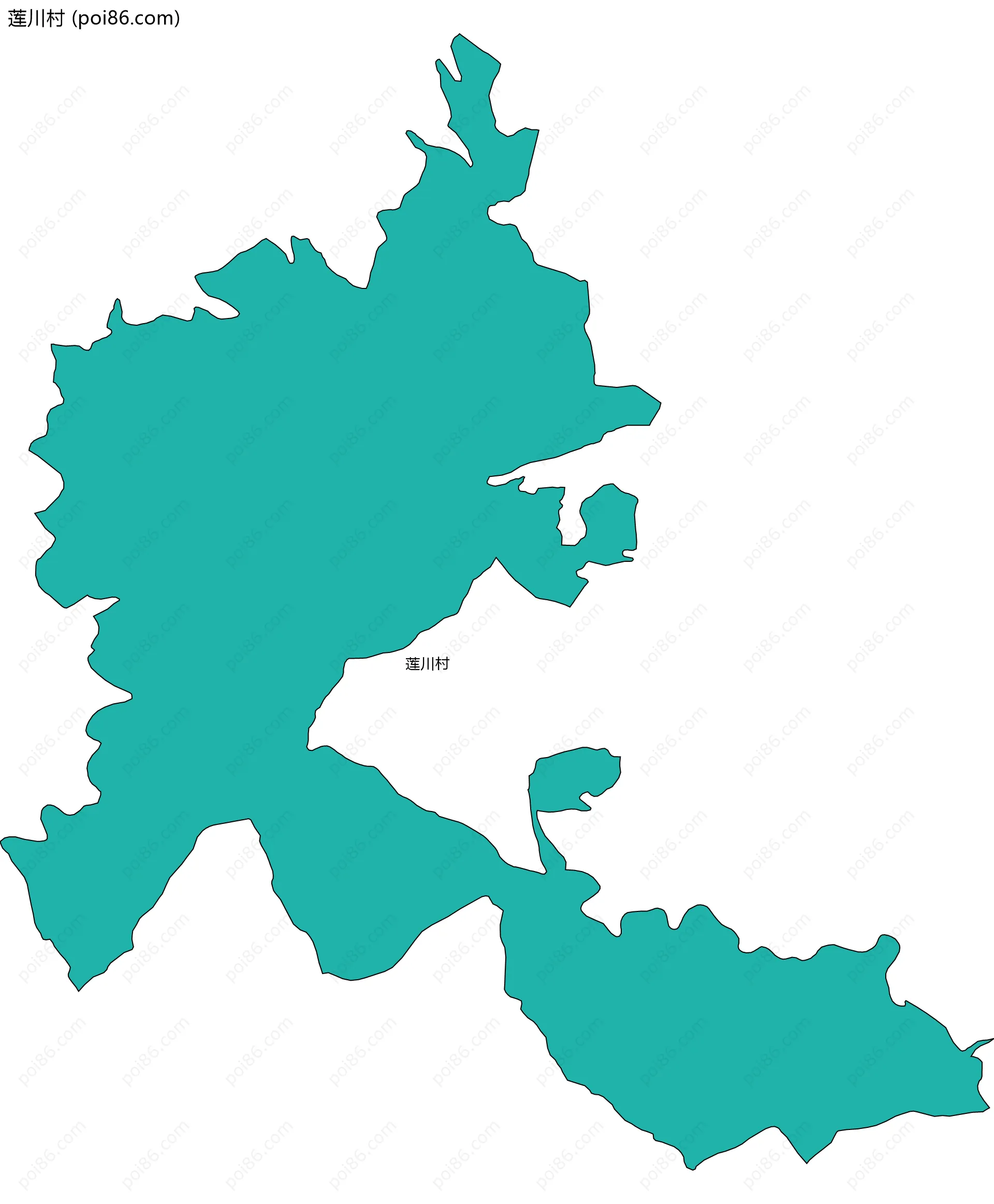 莲川村边界地图
