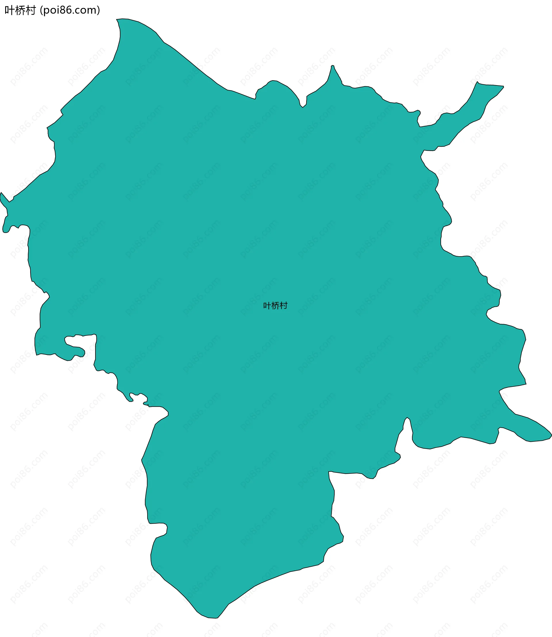 叶桥村边界地图