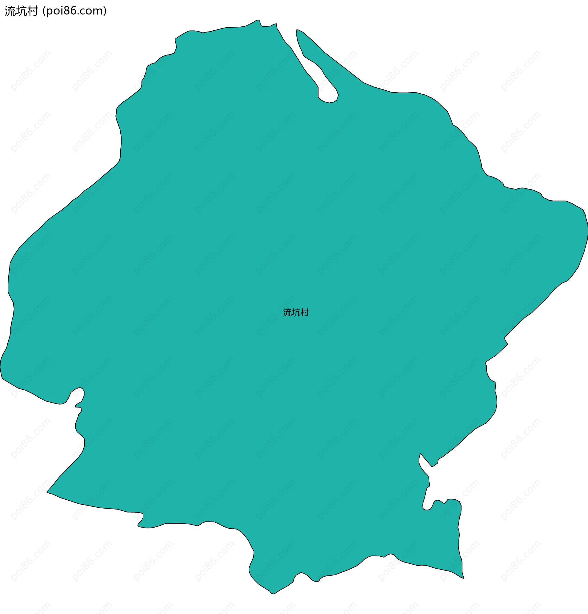 流坑村边界地图