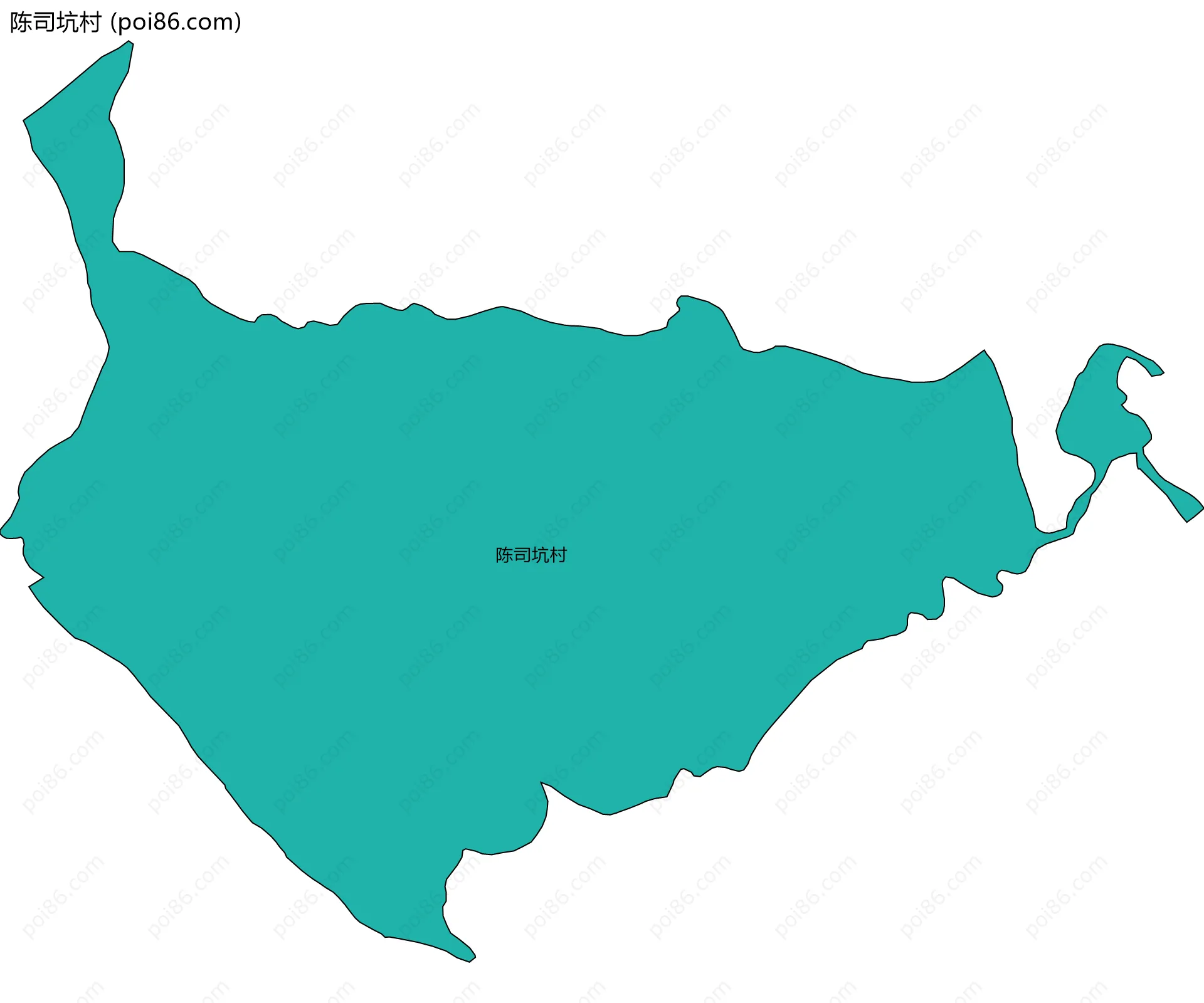 陈司坑村边界地图