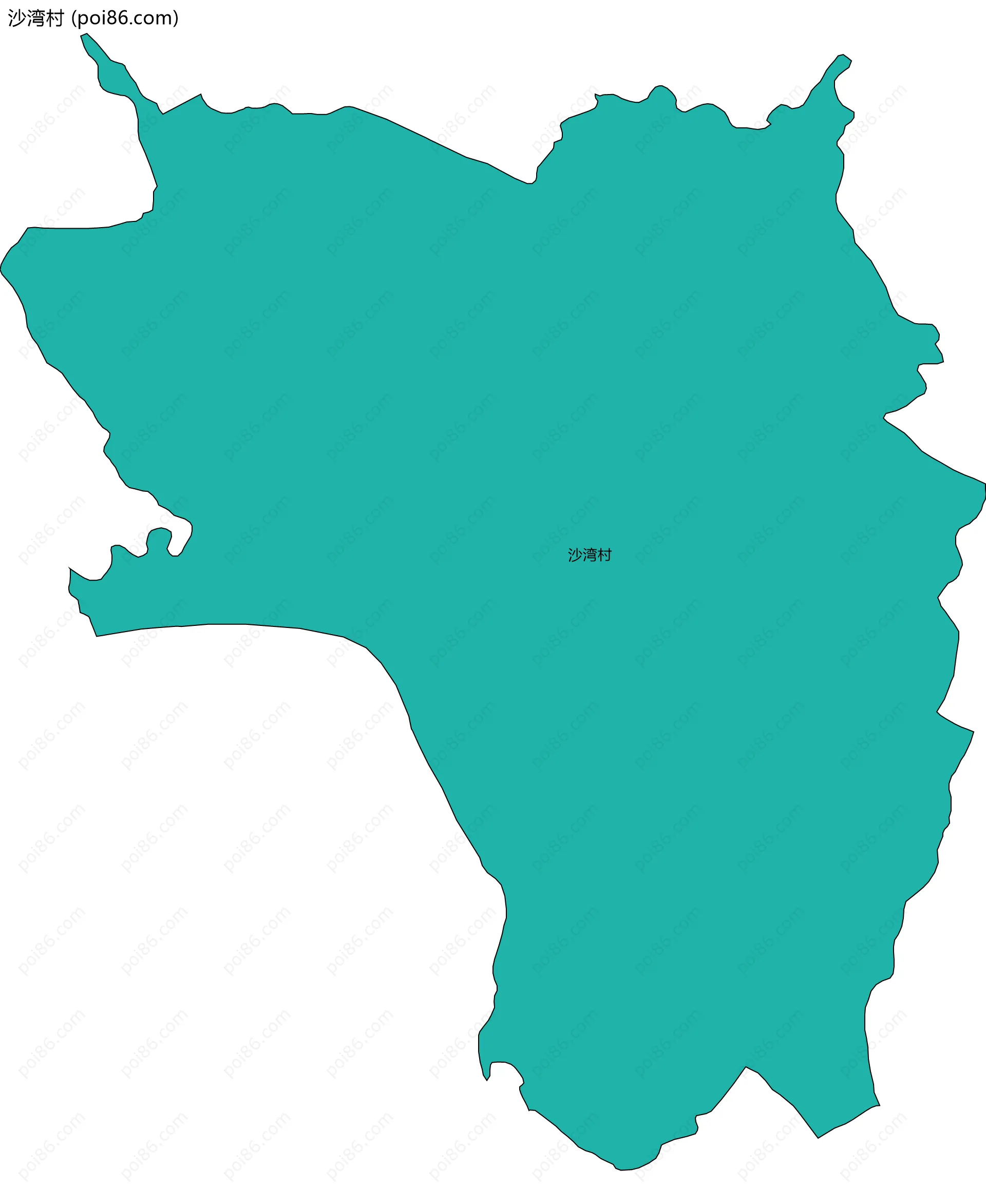 沙湾村边界地图