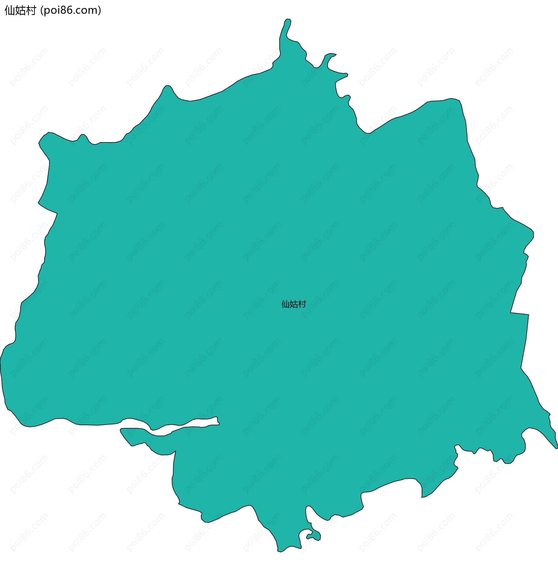 仙姑村边界地图
