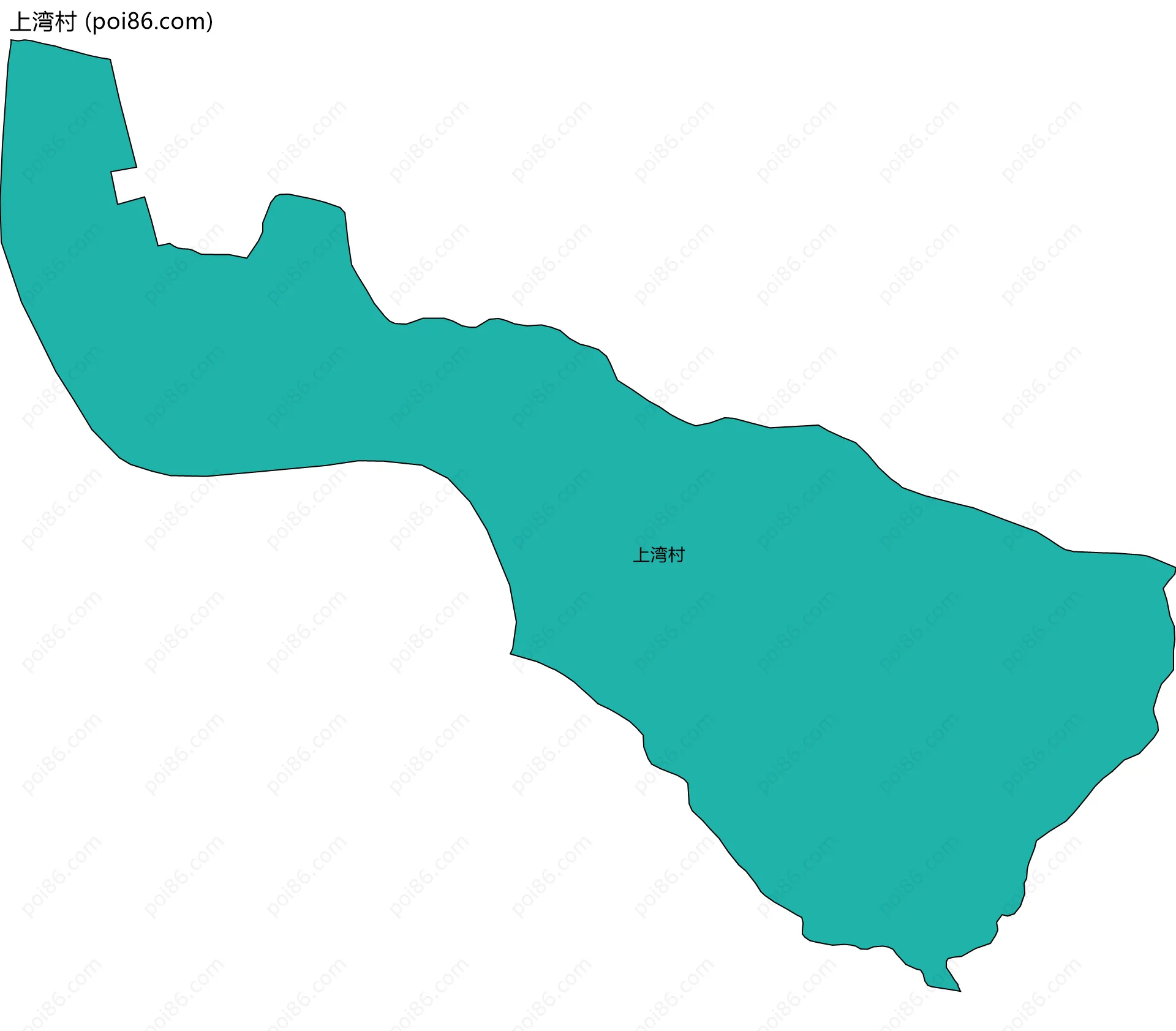 上湾村边界地图