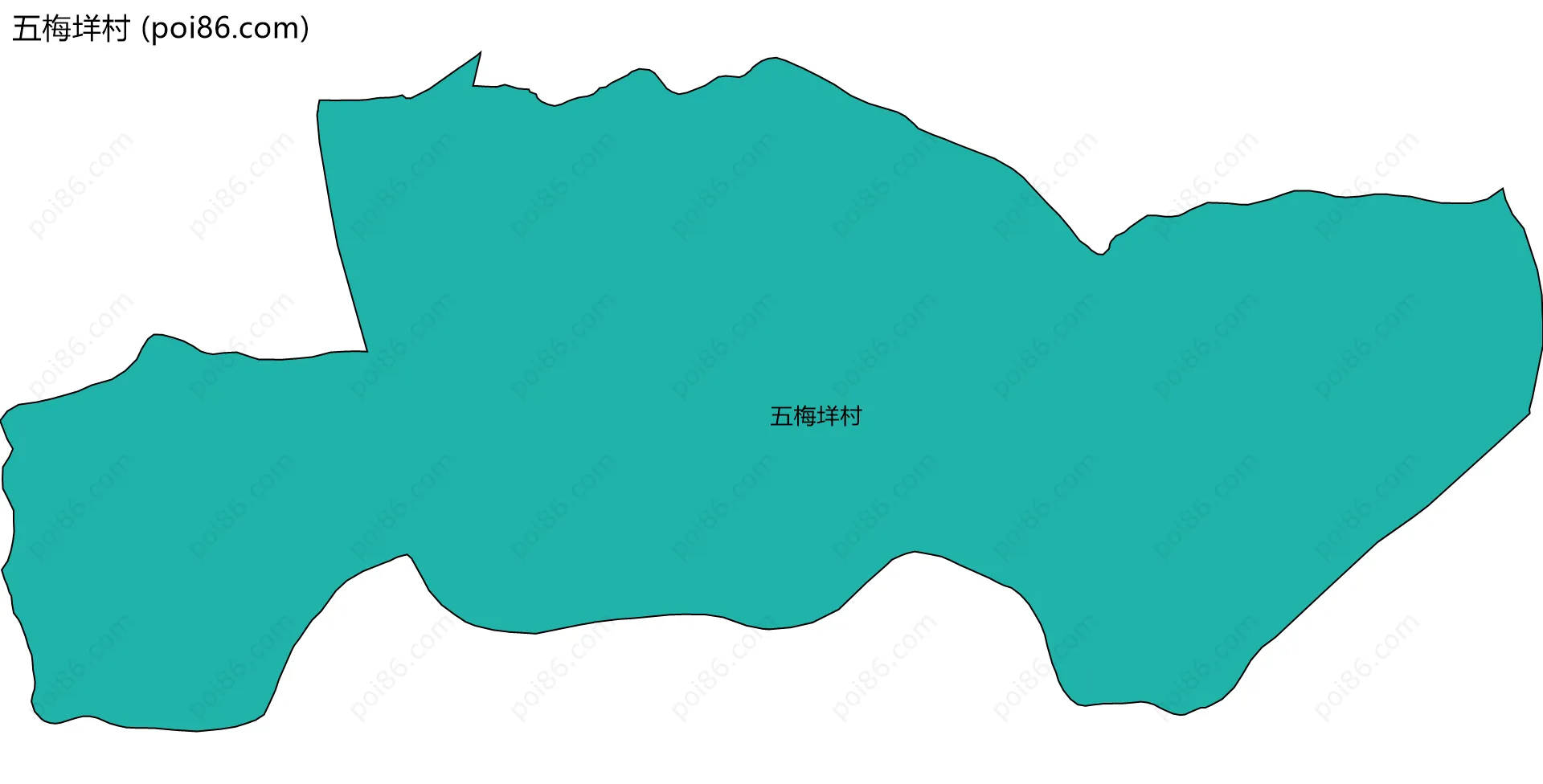 五梅垟村边界地图