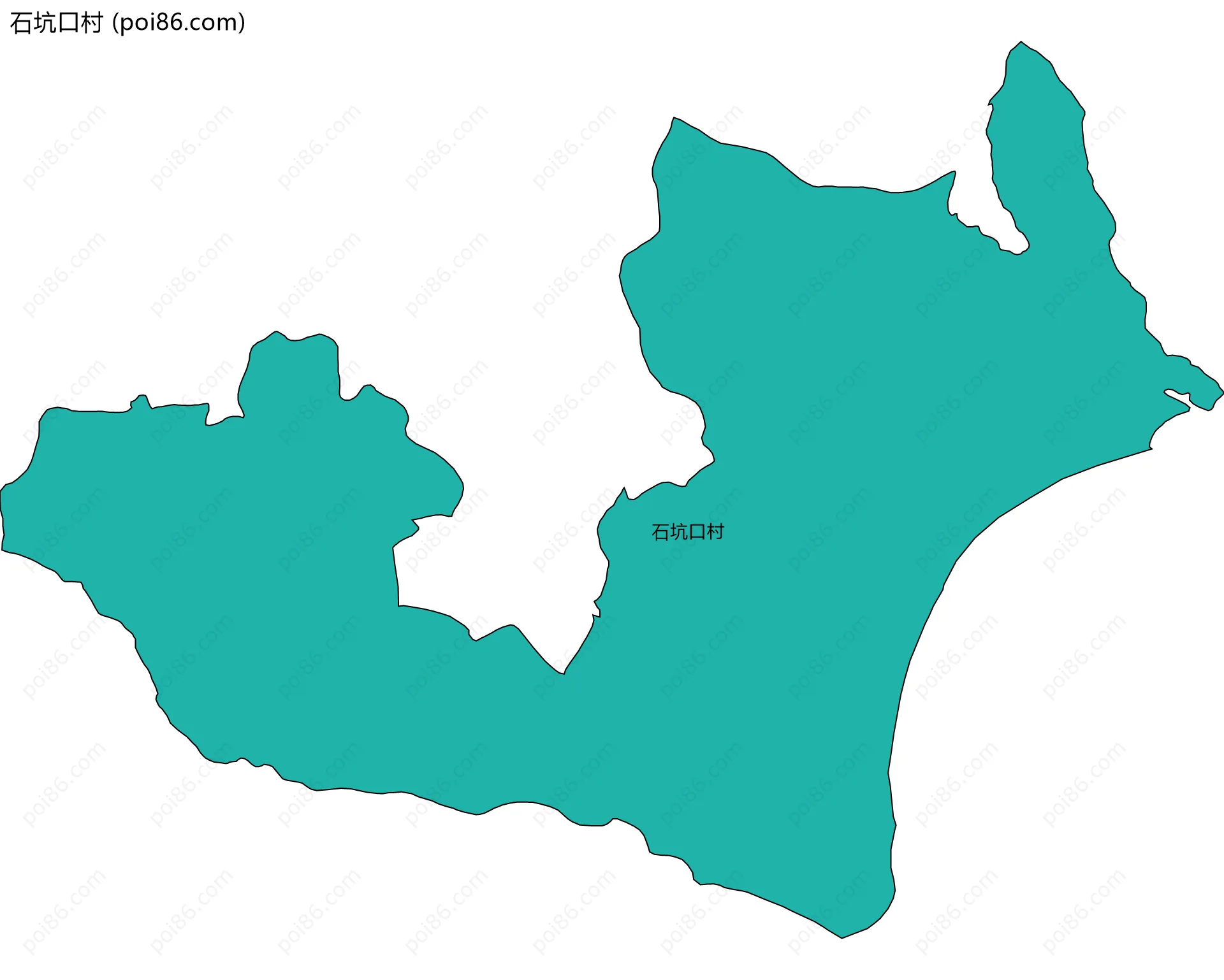 石坑口村边界地图