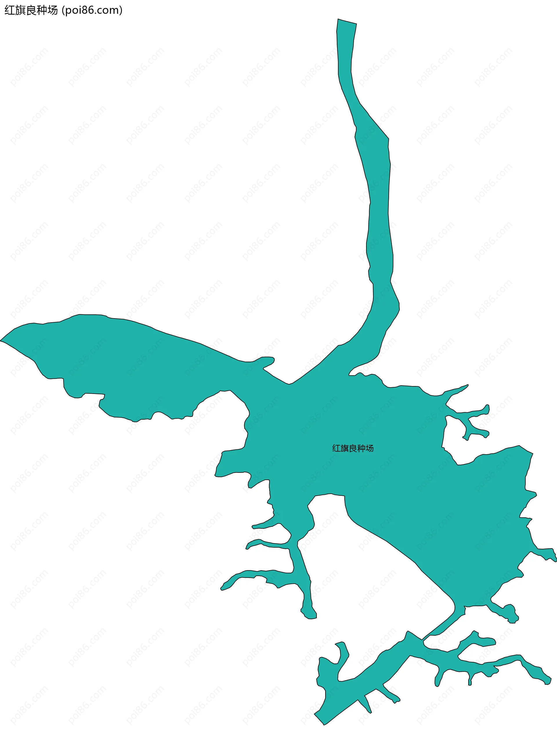 红旗良种场边界地图