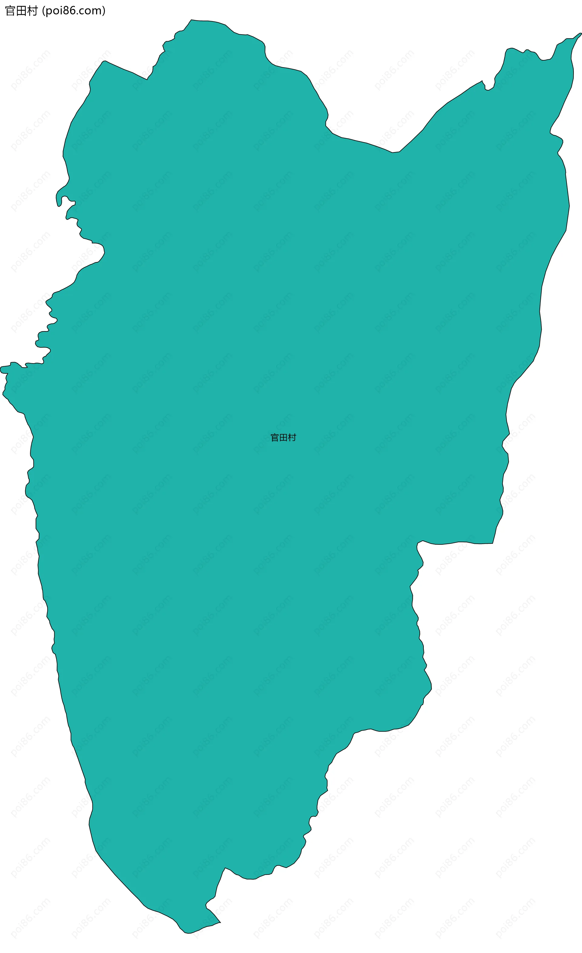 官田村边界地图