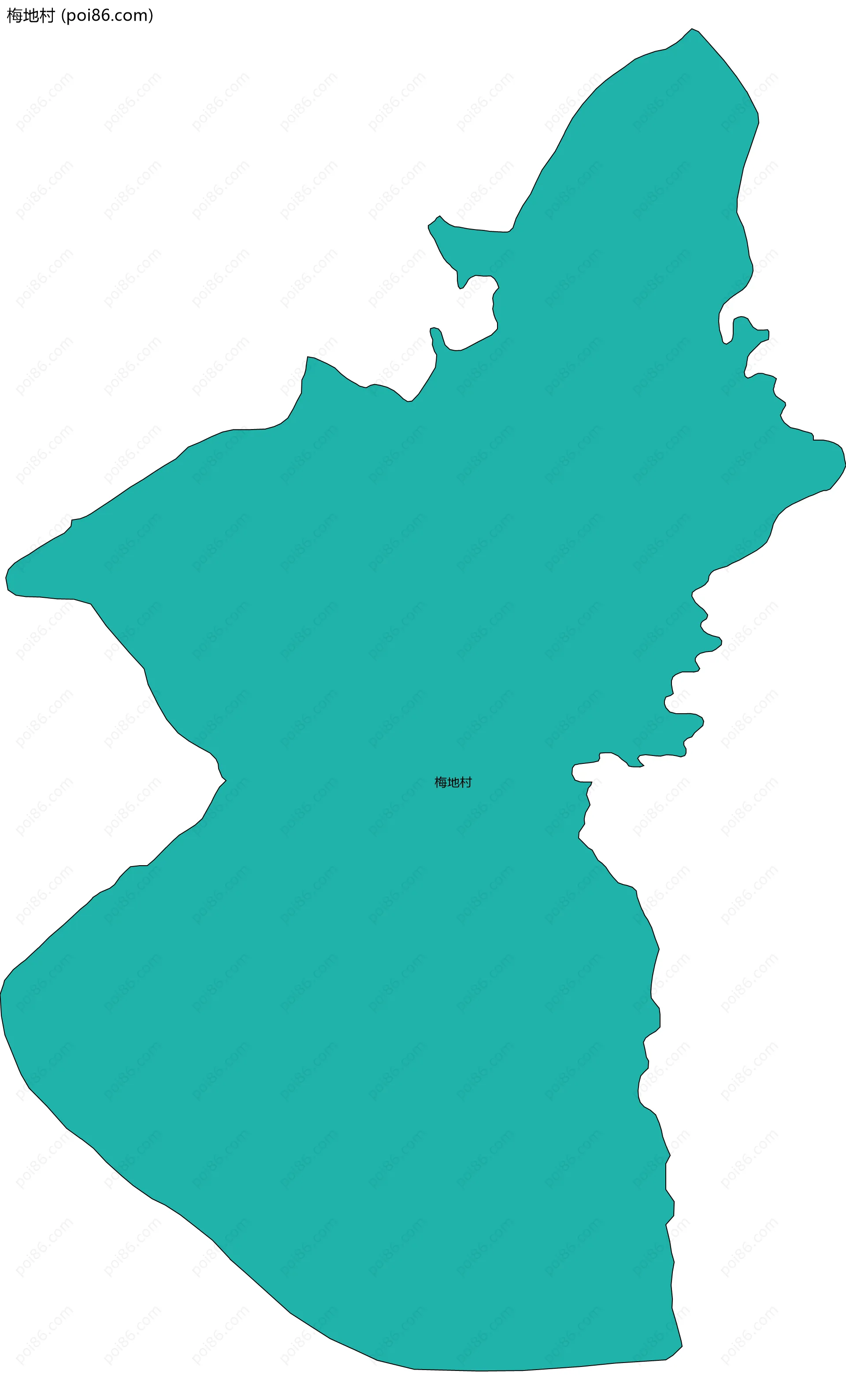 梅地村边界地图