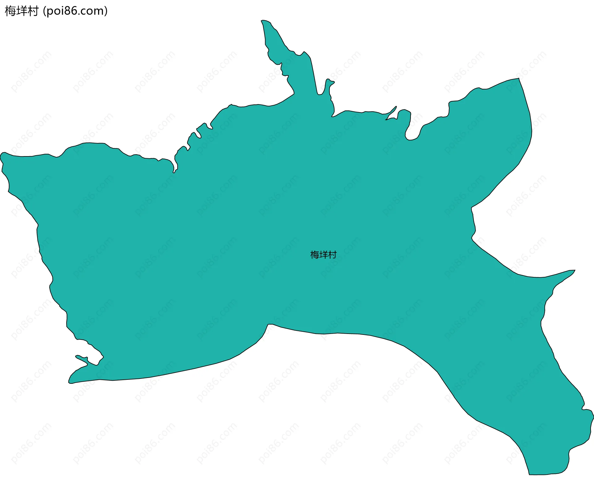 梅垟村边界地图