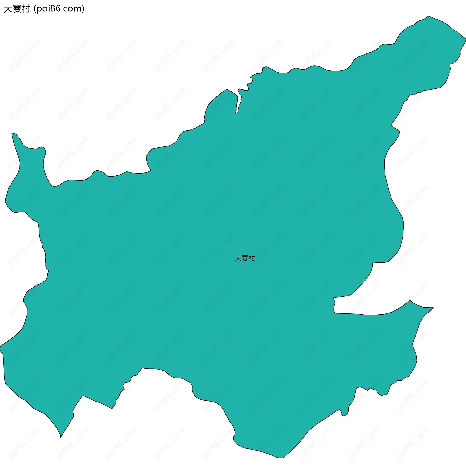 大赛村边界地图