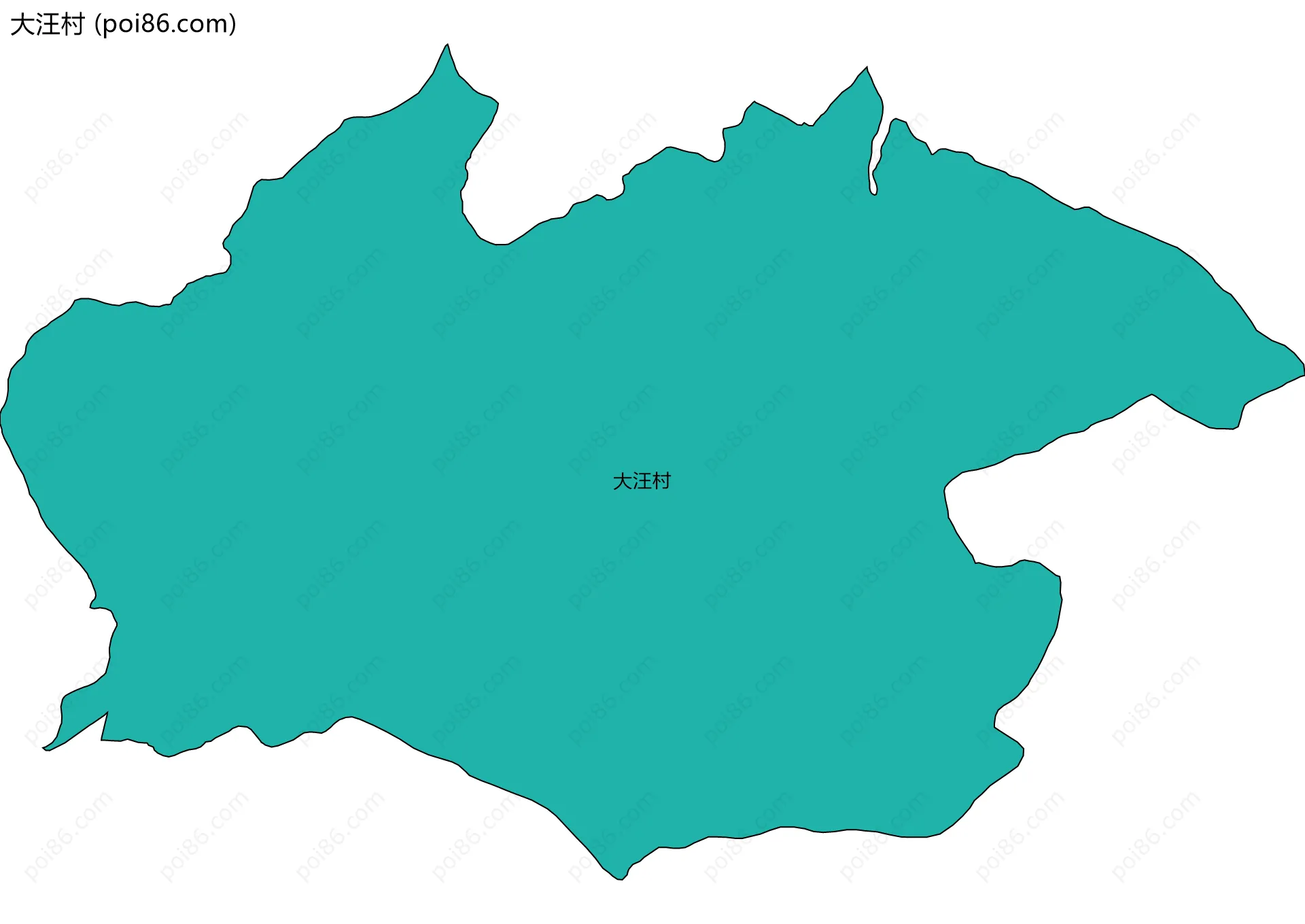 大汪村边界地图