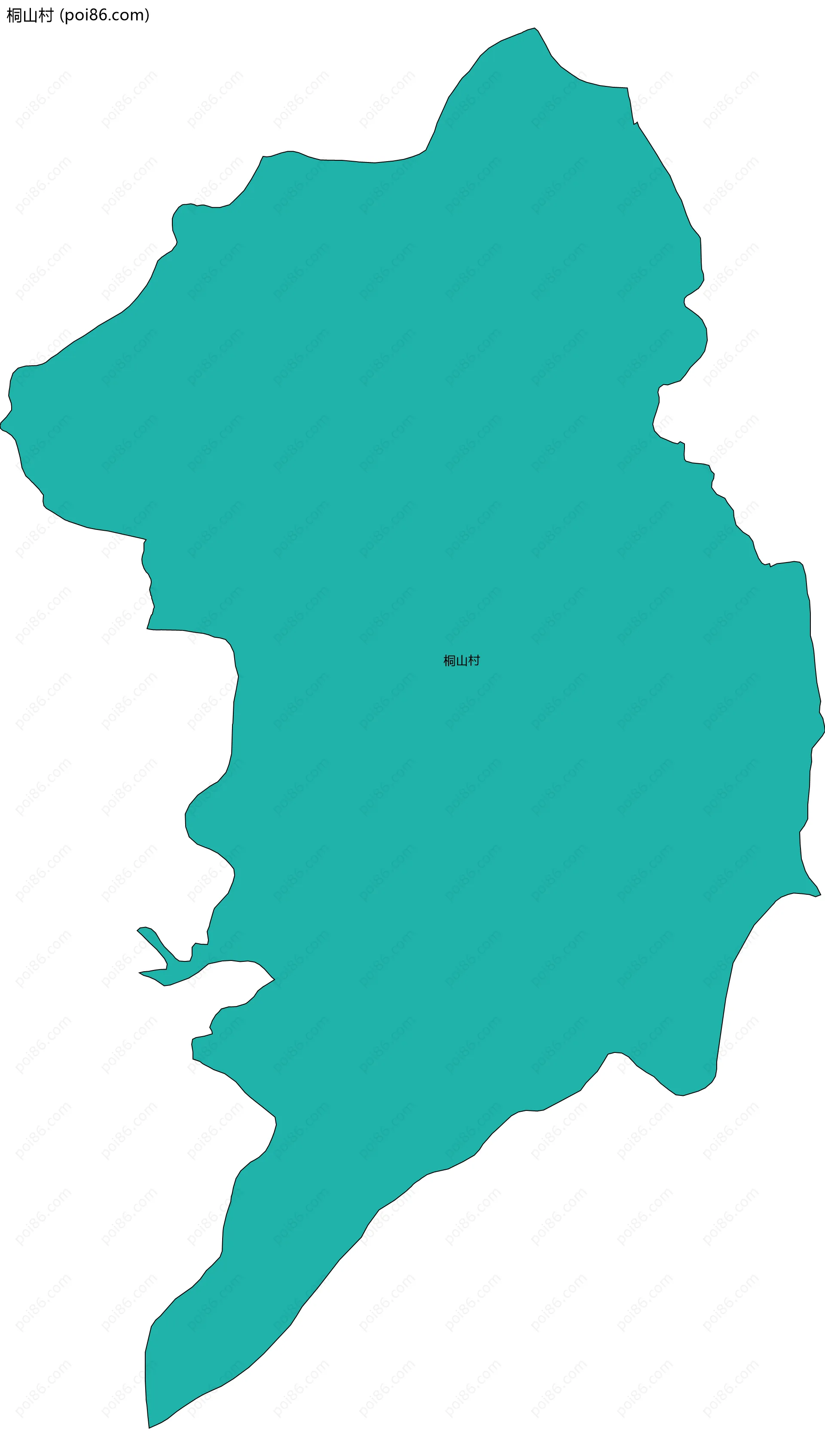 桐山村边界地图