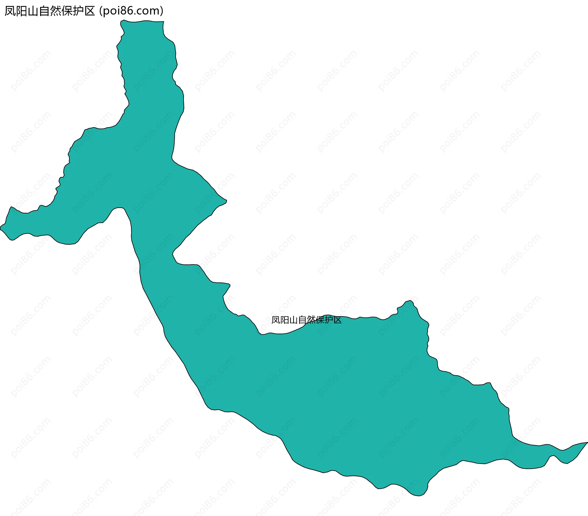 凤阳山自然保护区边界地图