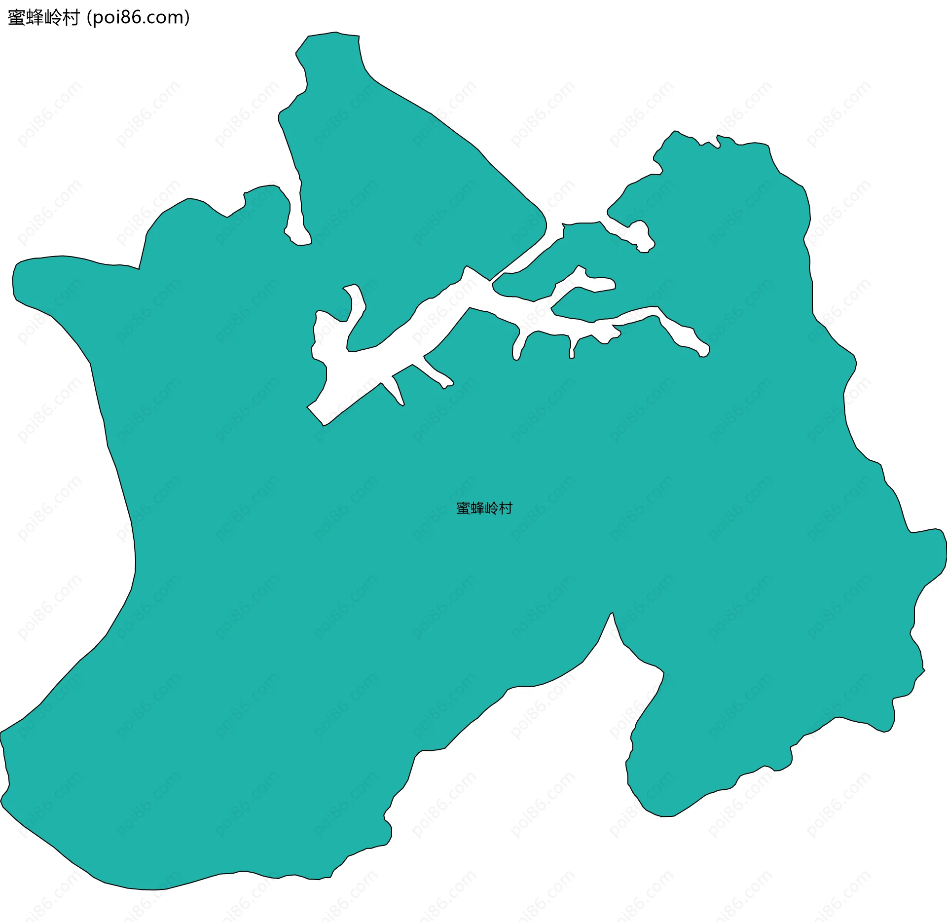 蜜蜂岭村边界地图