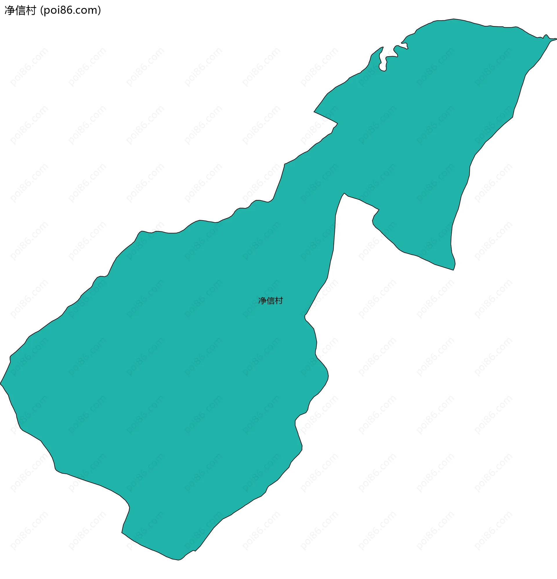 净信村边界地图