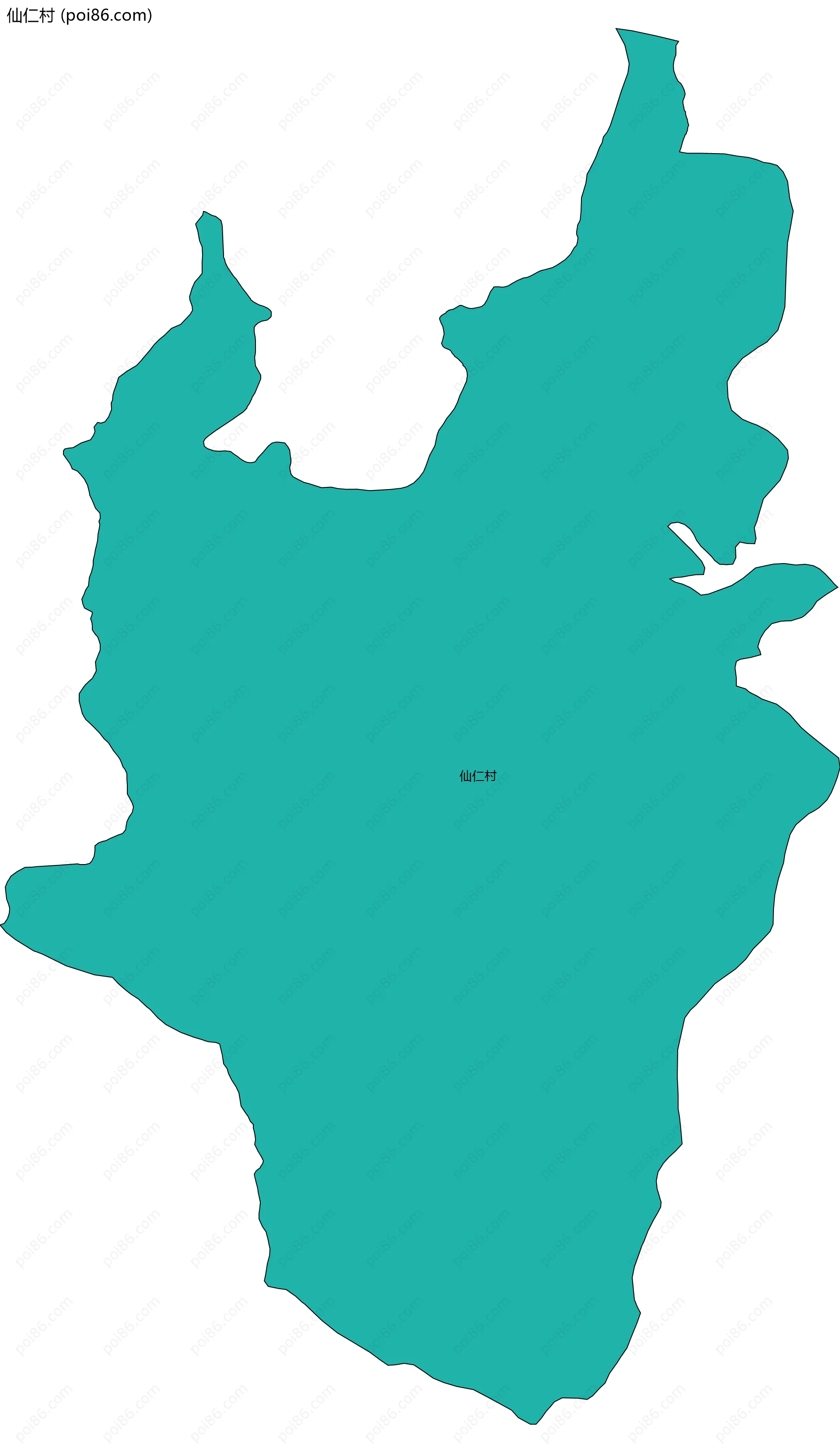 仙仁村边界地图