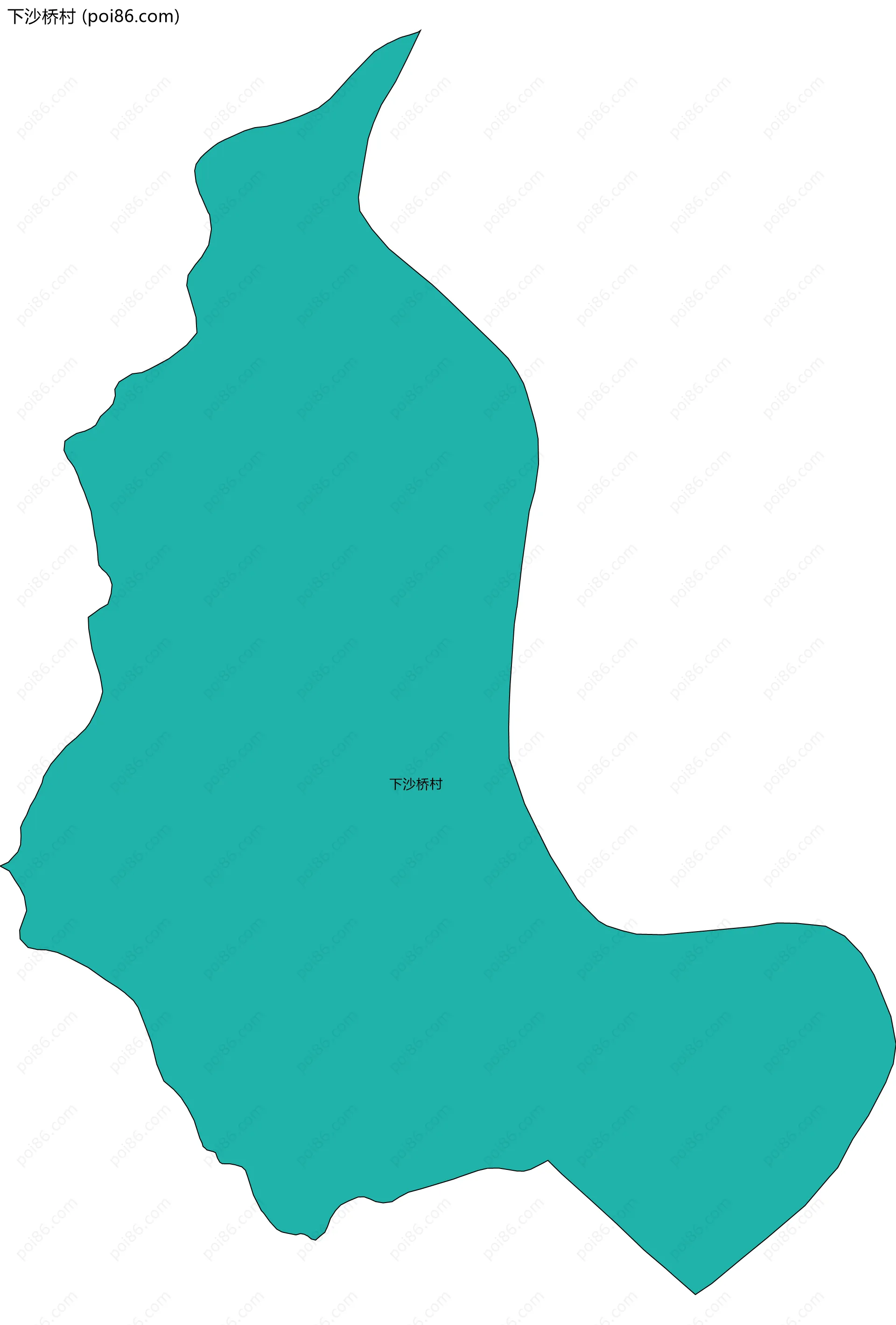 下沙桥村边界地图