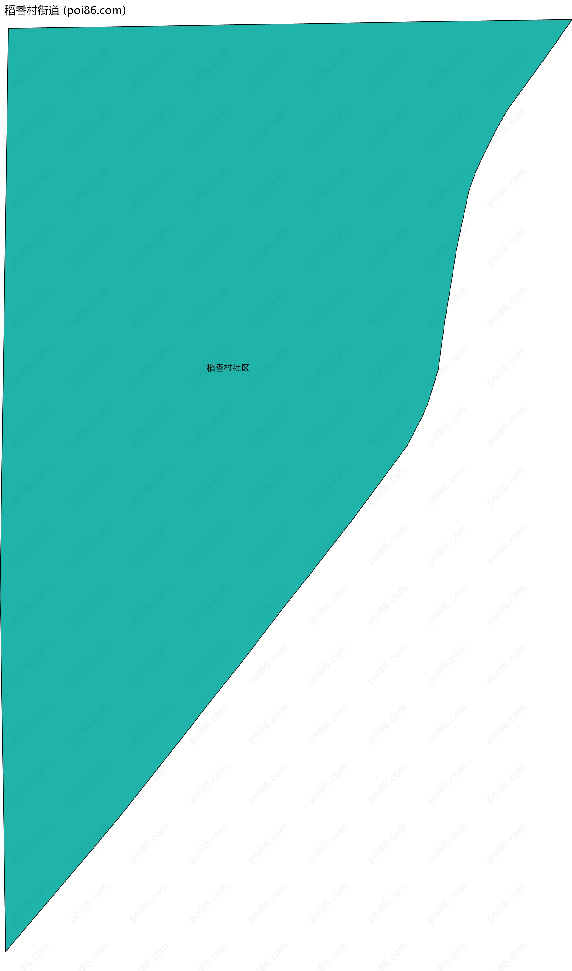 稻香村街道边界地图(五级行政区划)