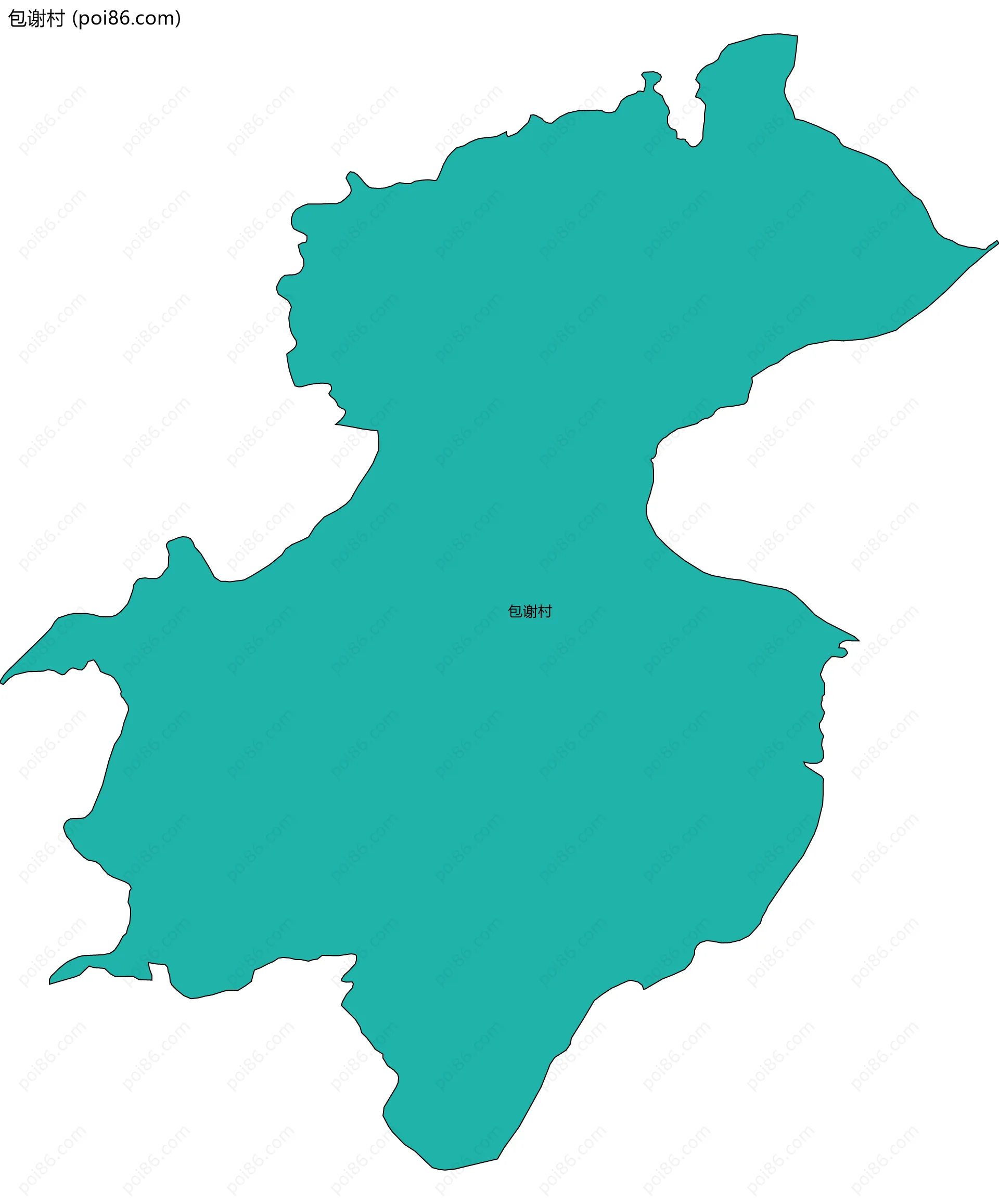包谢村边界地图