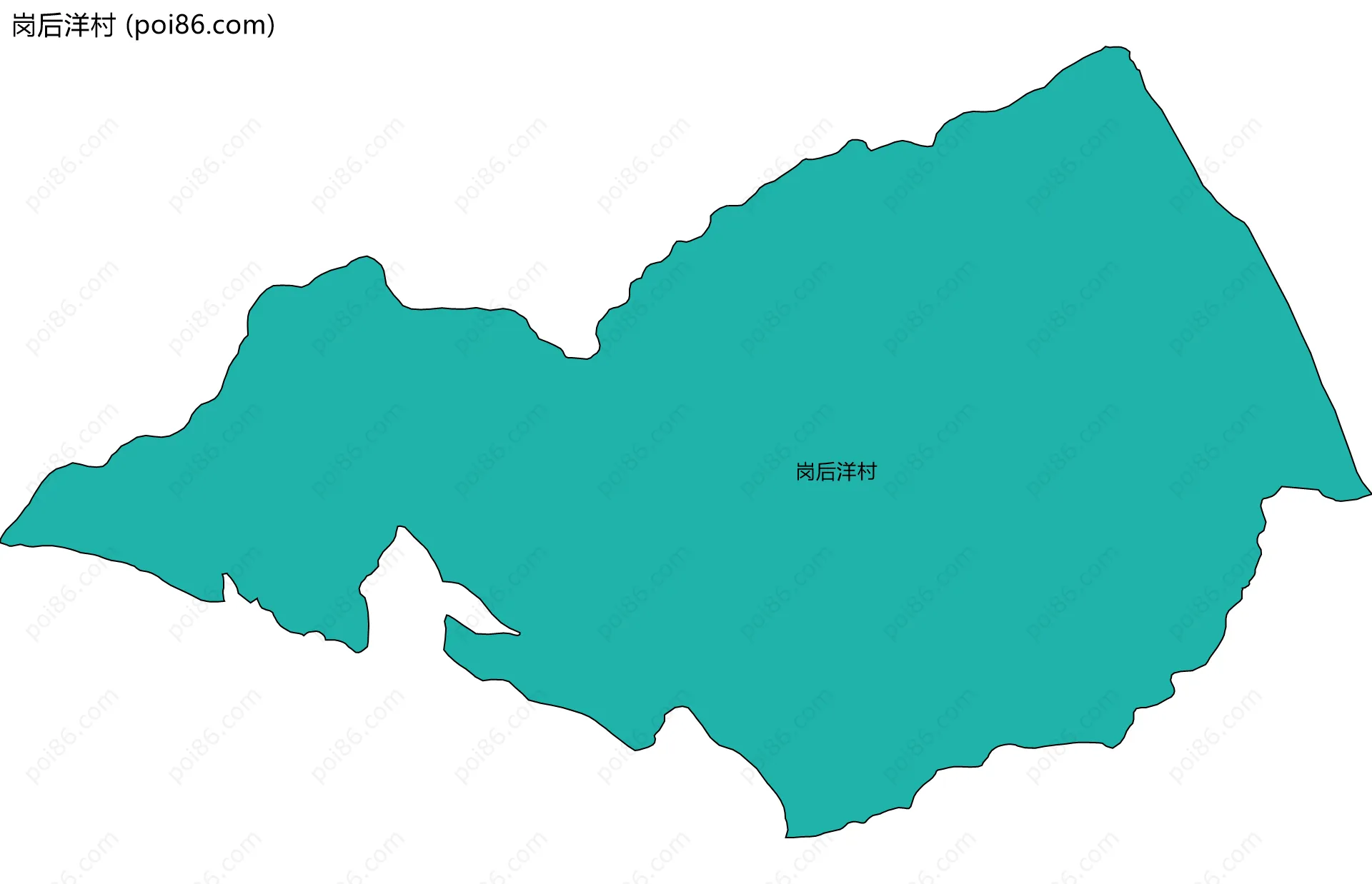 岗后洋村边界地图