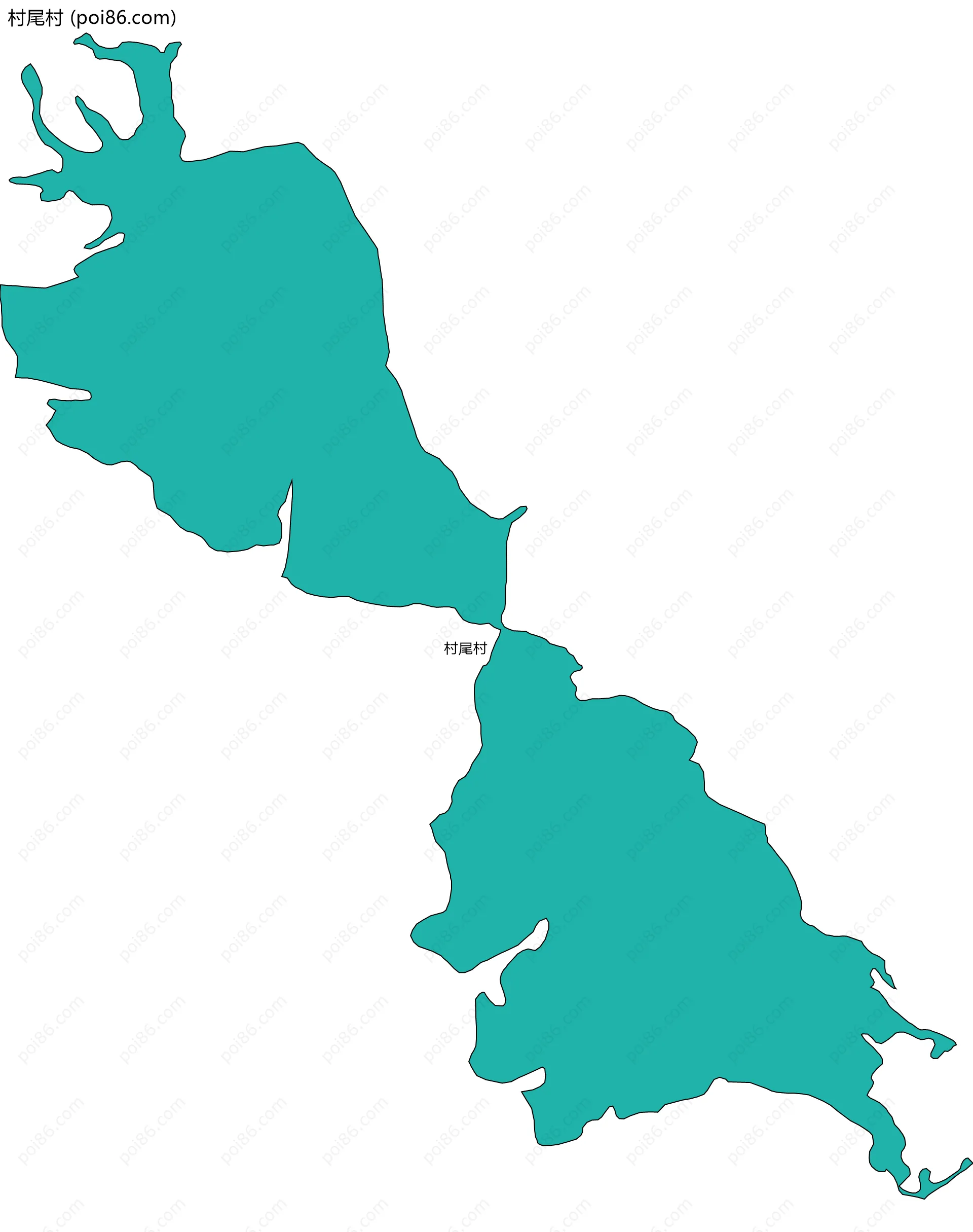 村尾村边界地图