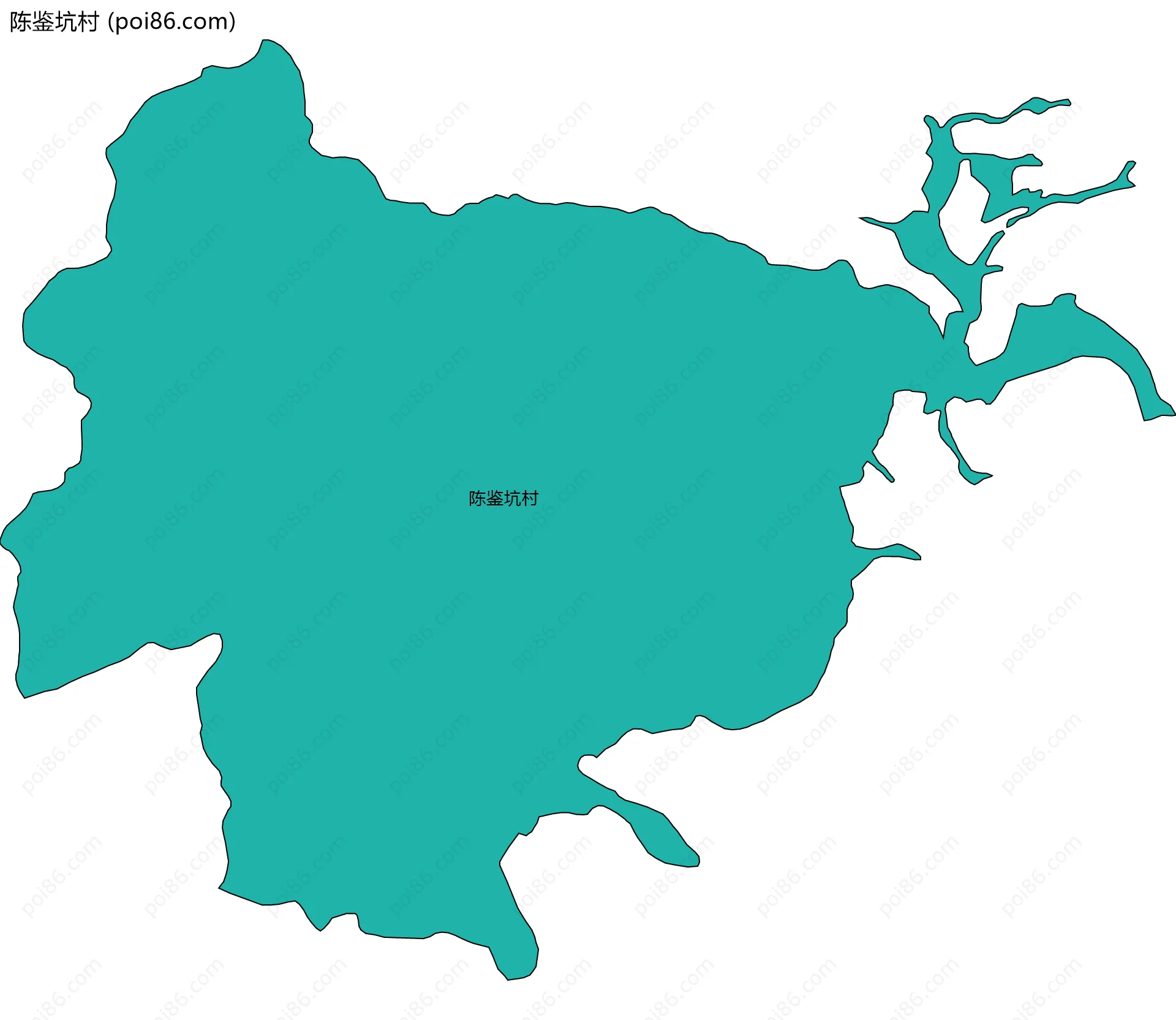 陈鉴坑村边界地图