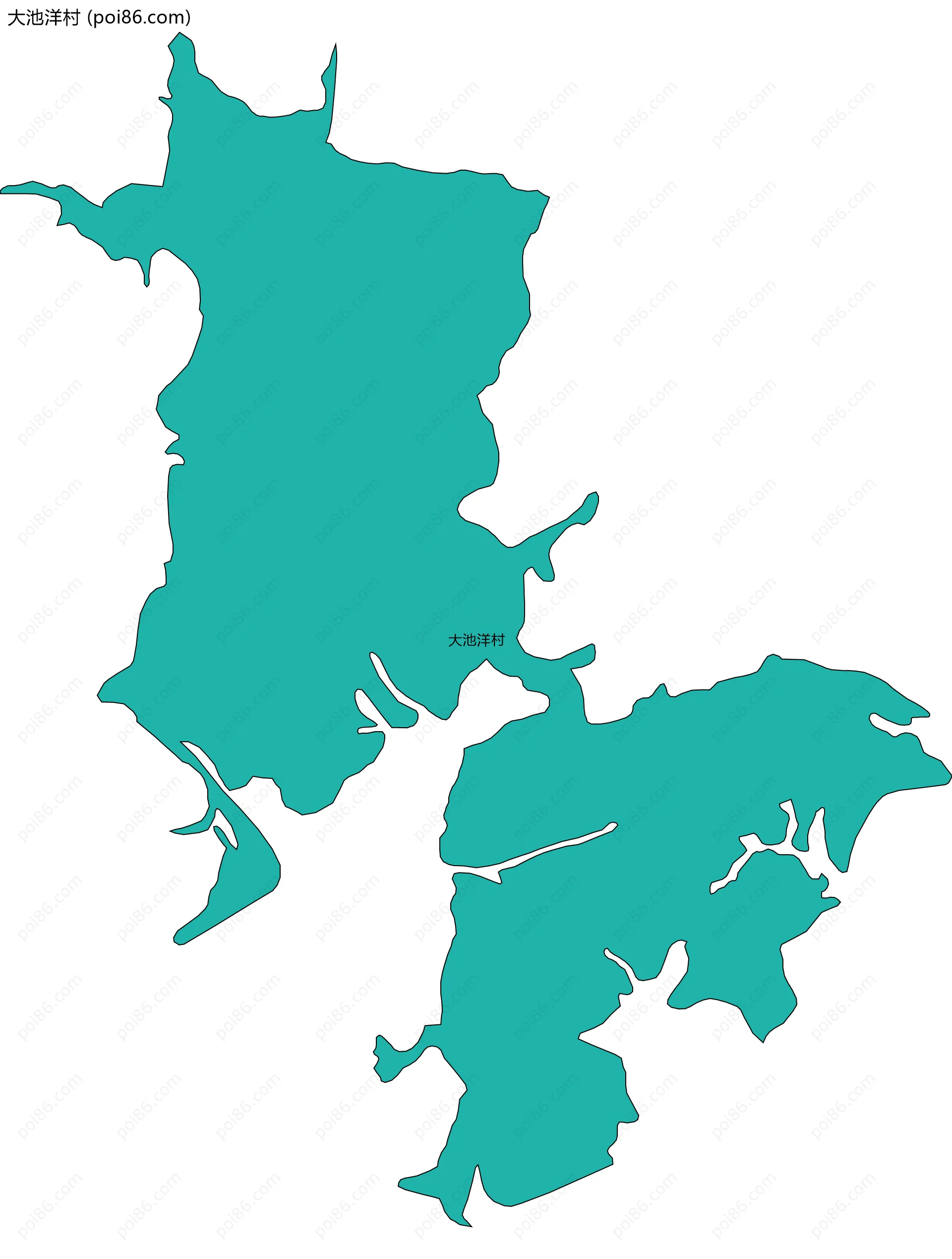 大池洋村边界地图
