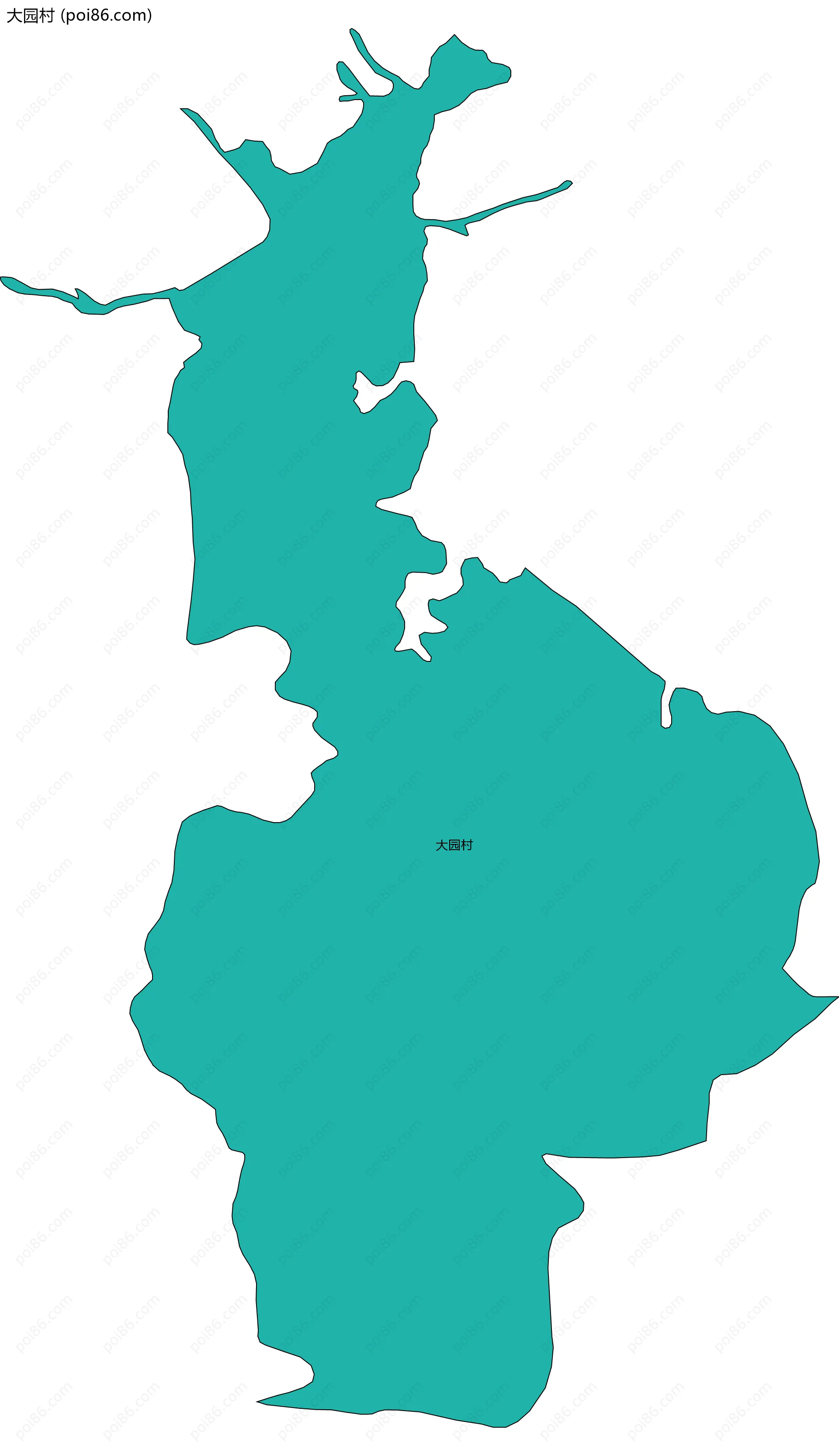 大园村边界地图