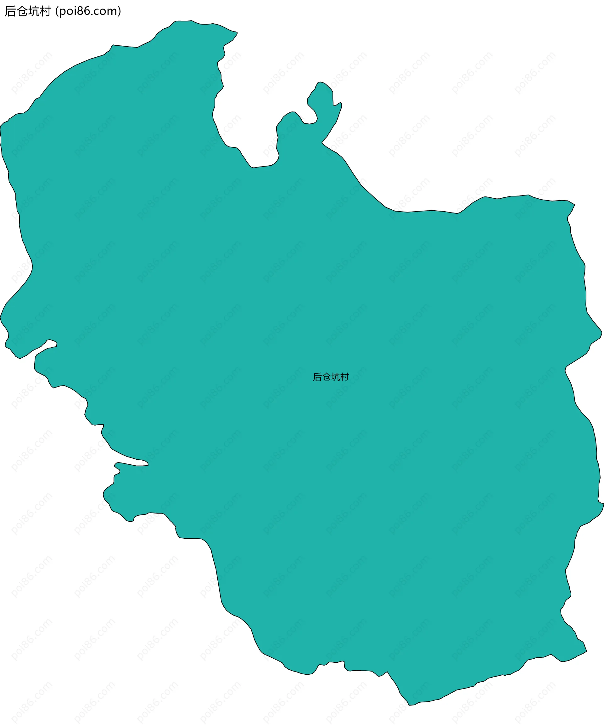 后仓坑村边界地图