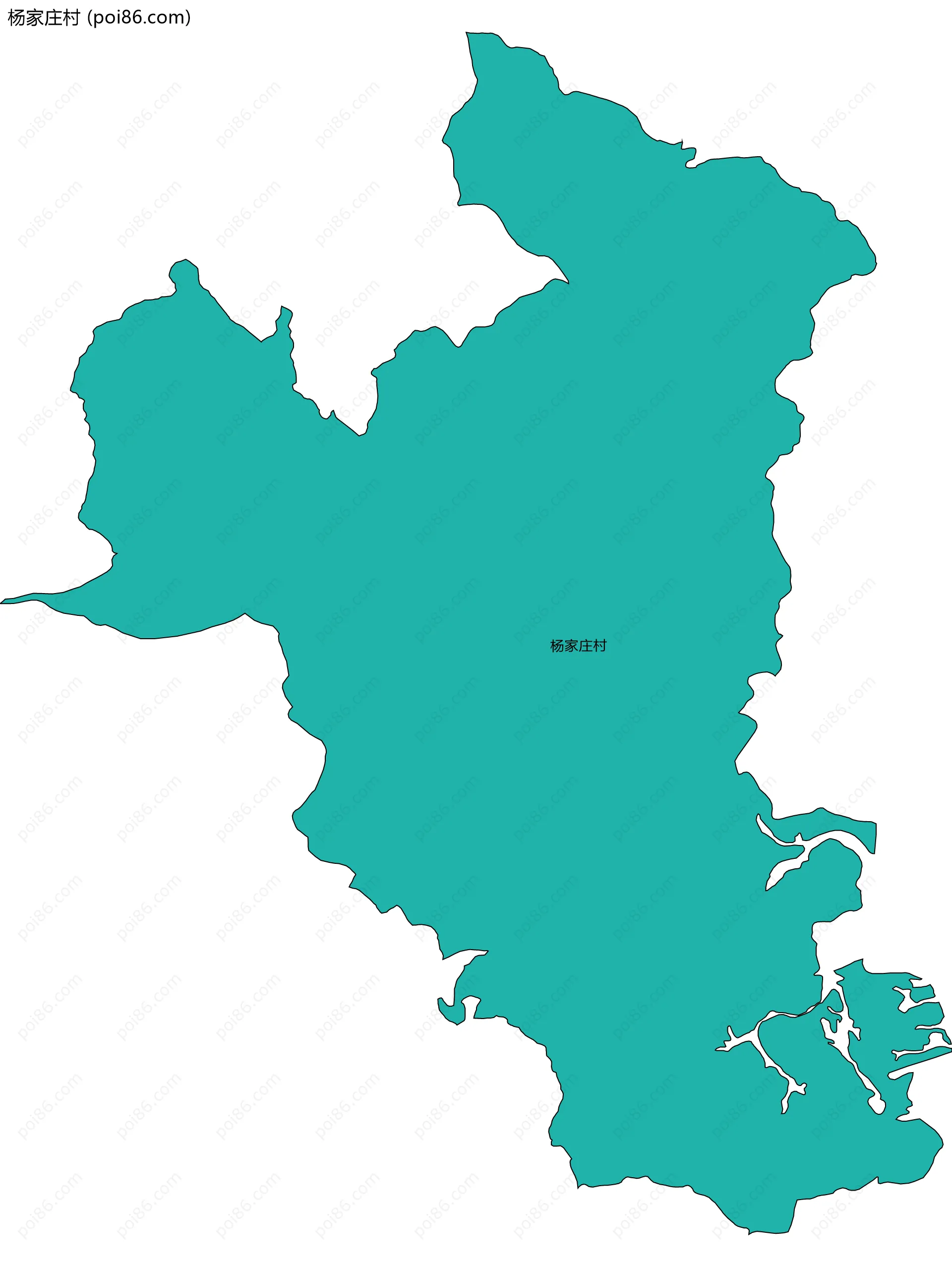 杨家庄村边界地图