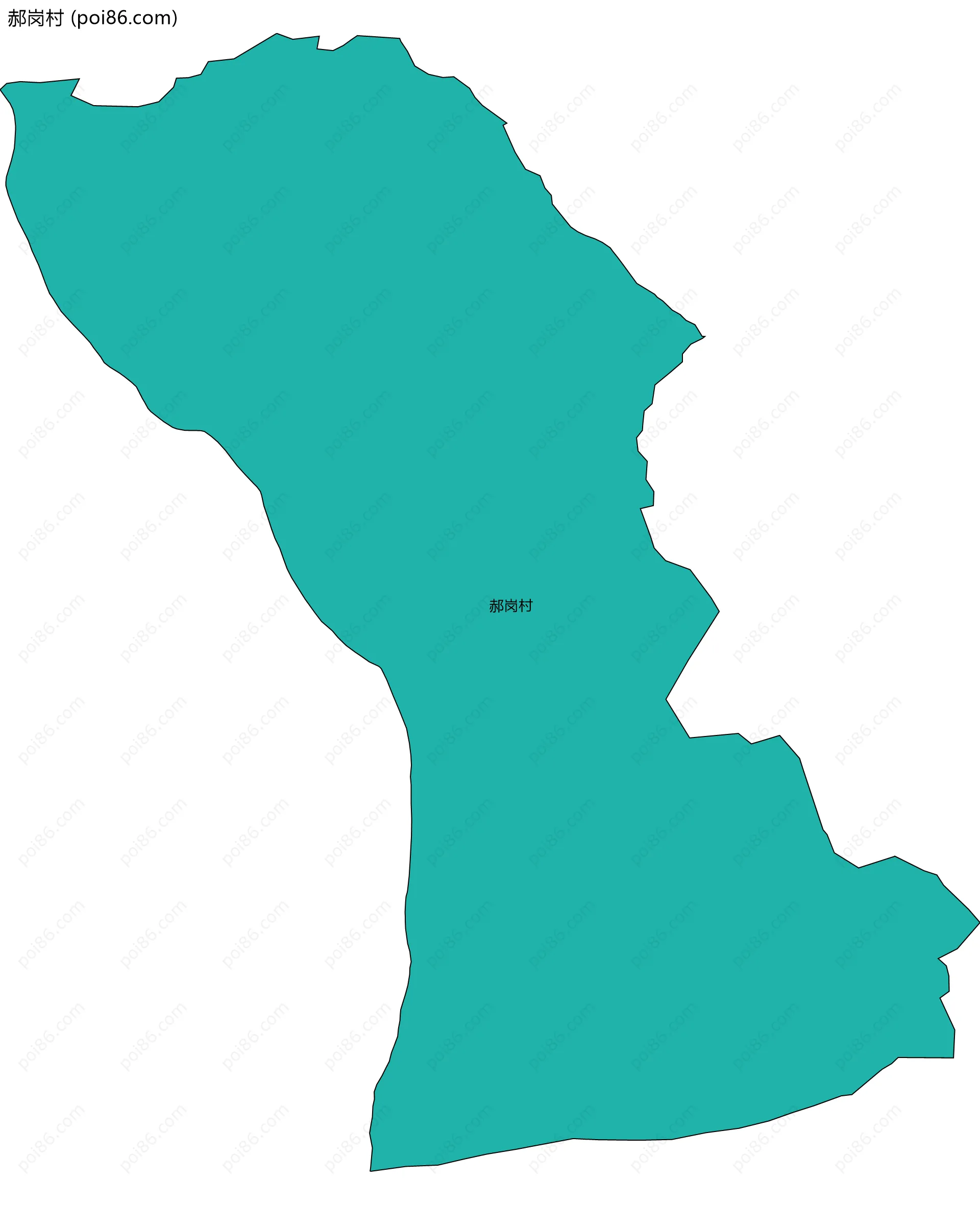 郝岗村边界地图