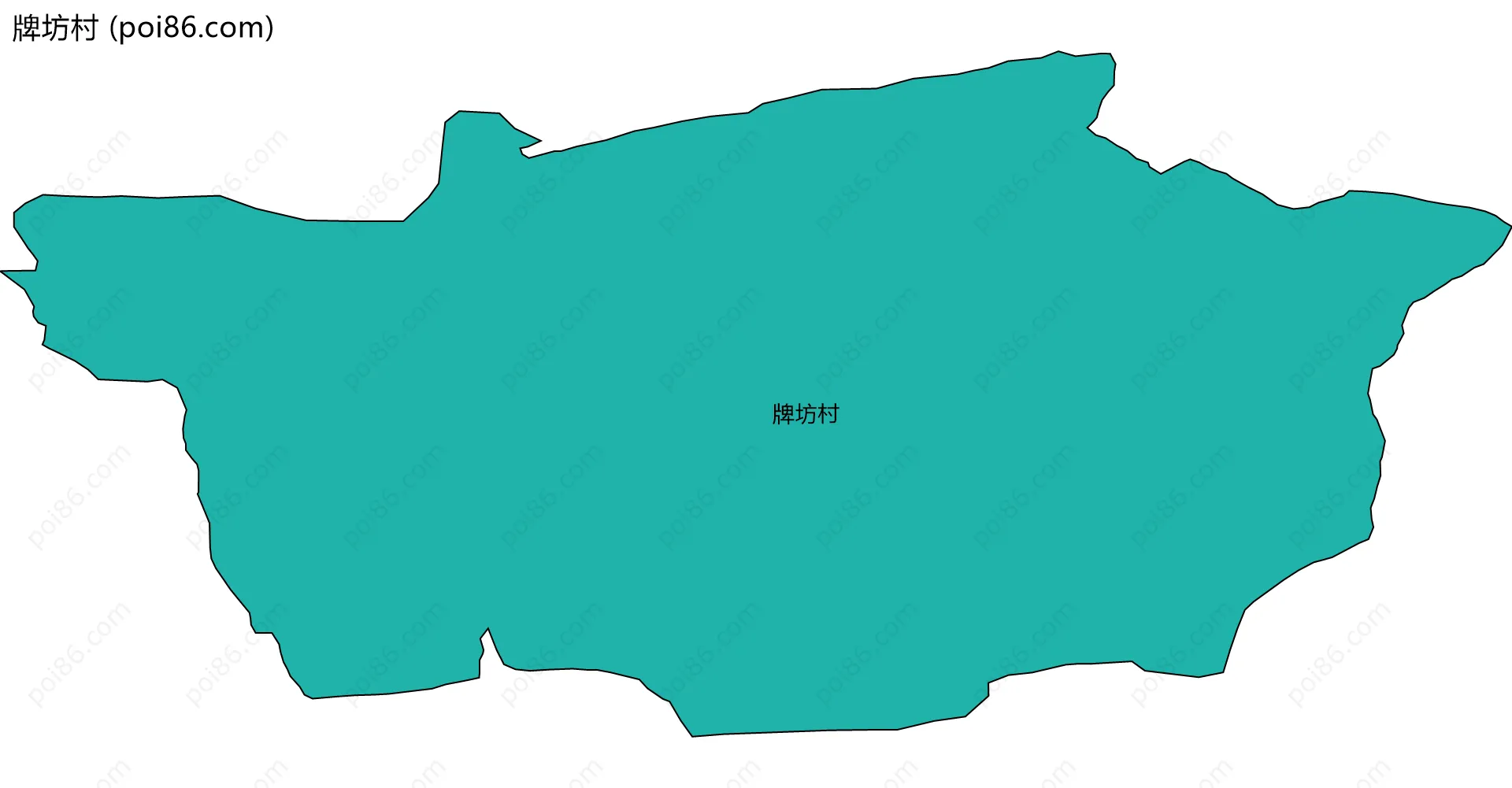 牌坊村边界地图