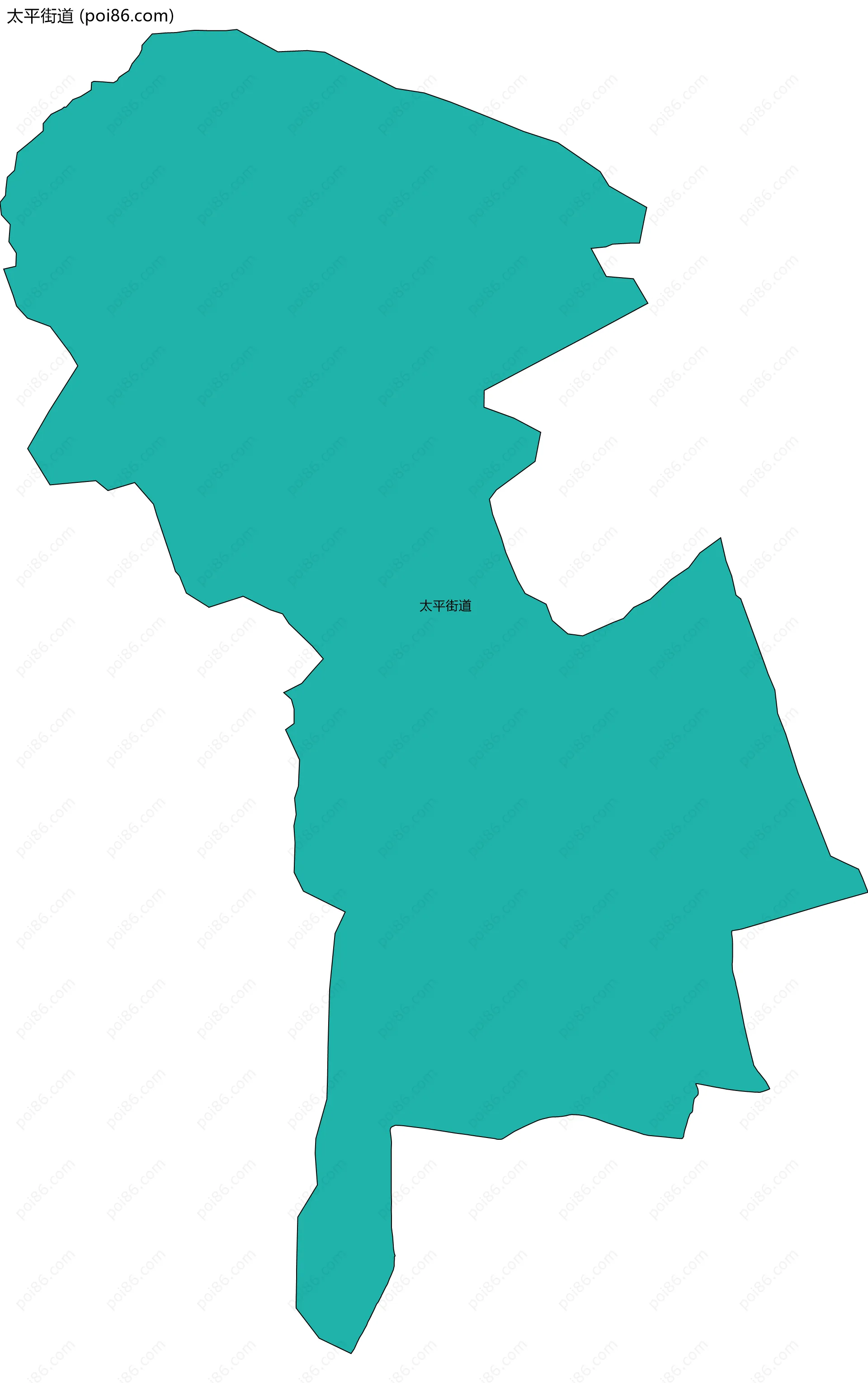 太平街道边界地图