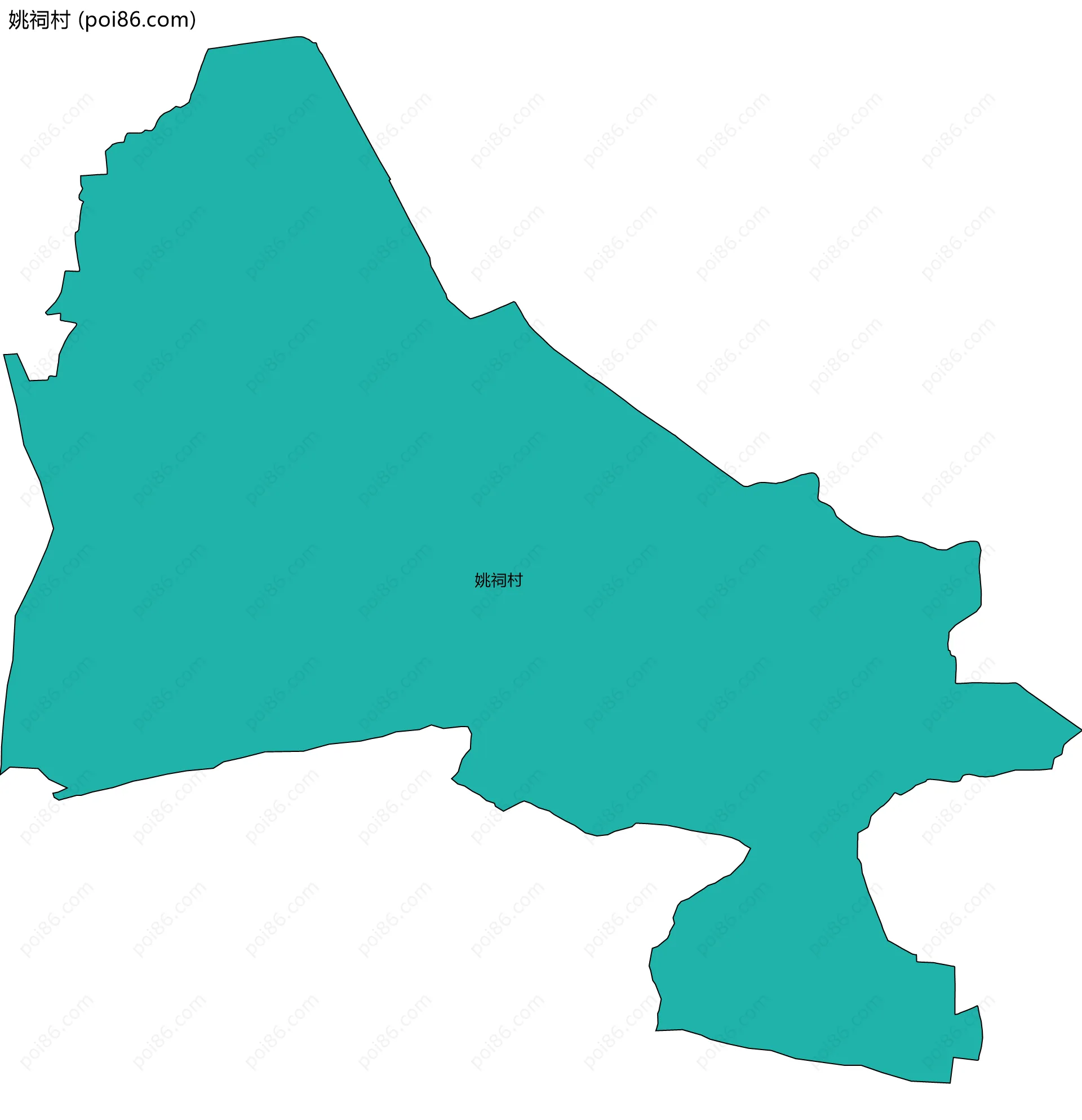 姚祠村边界地图