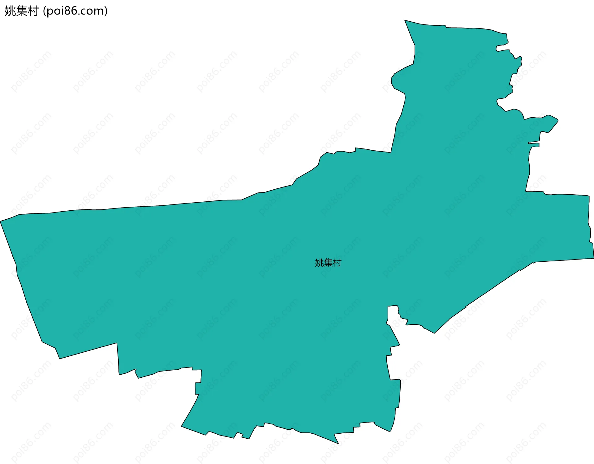 姚集村边界地图