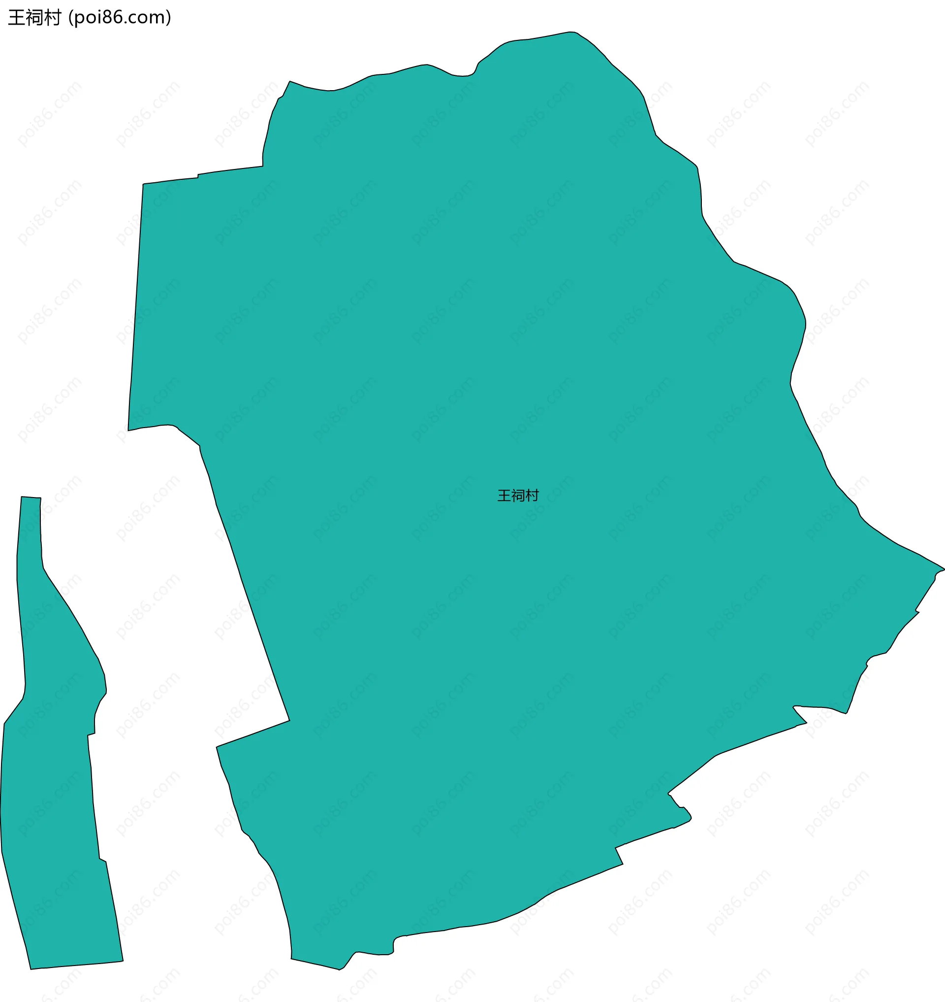 王祠村边界地图