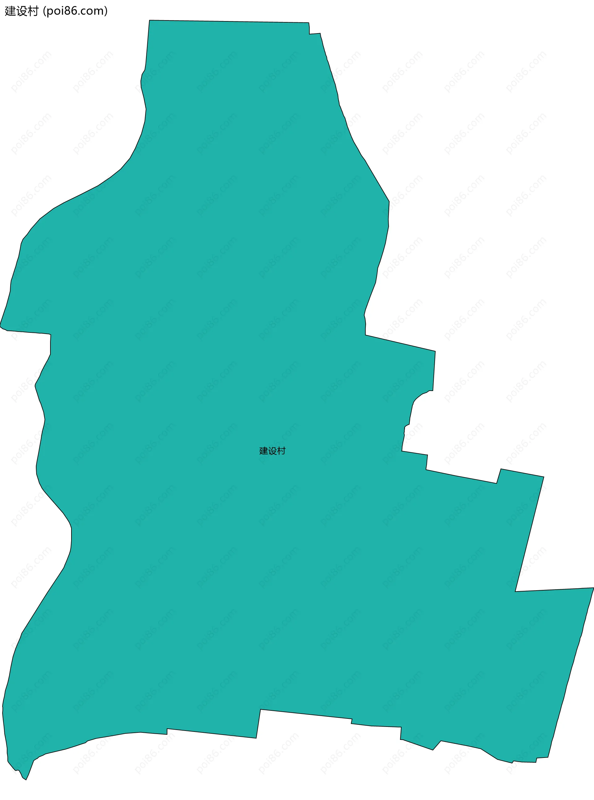 建设村边界地图