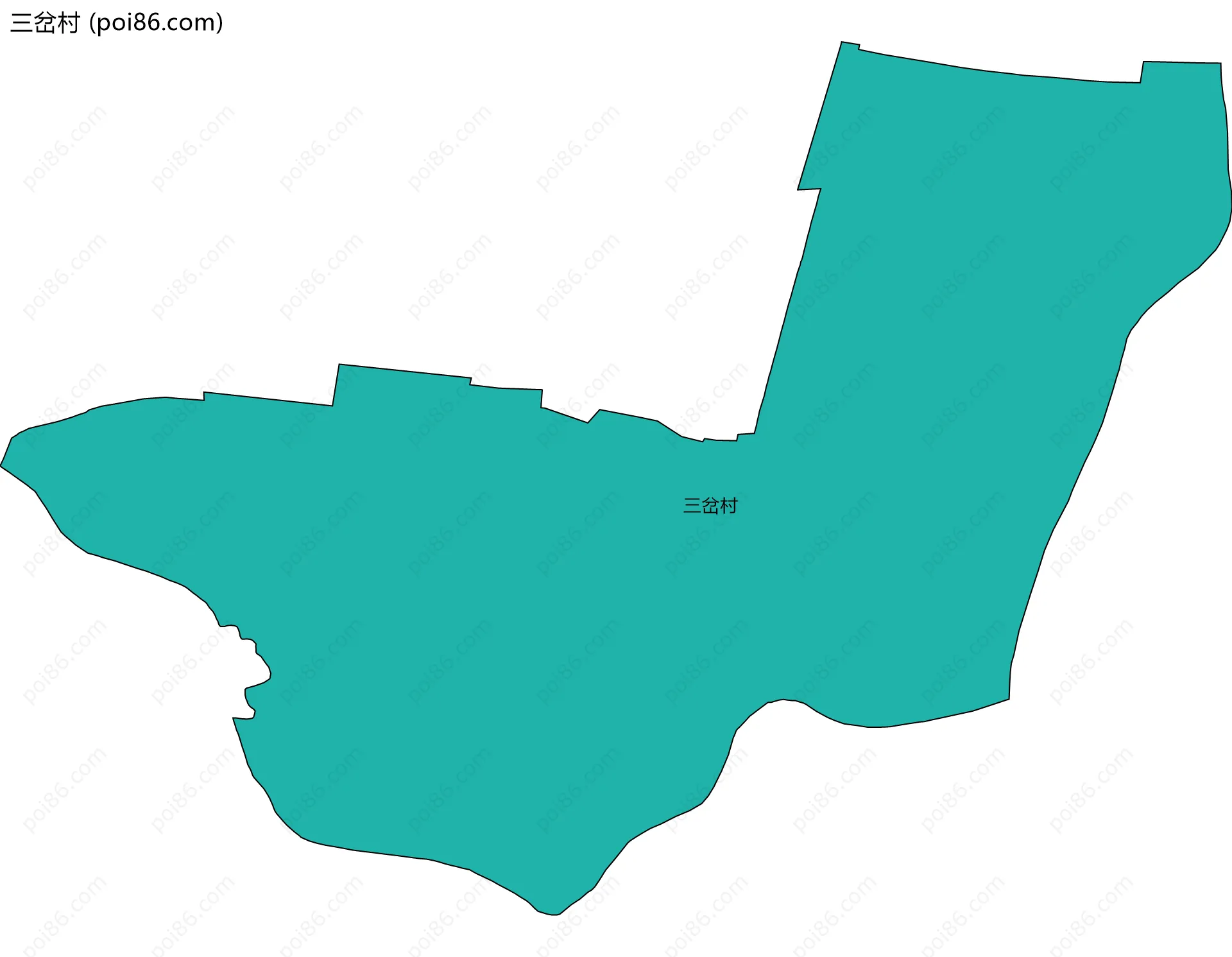 三岔村边界地图